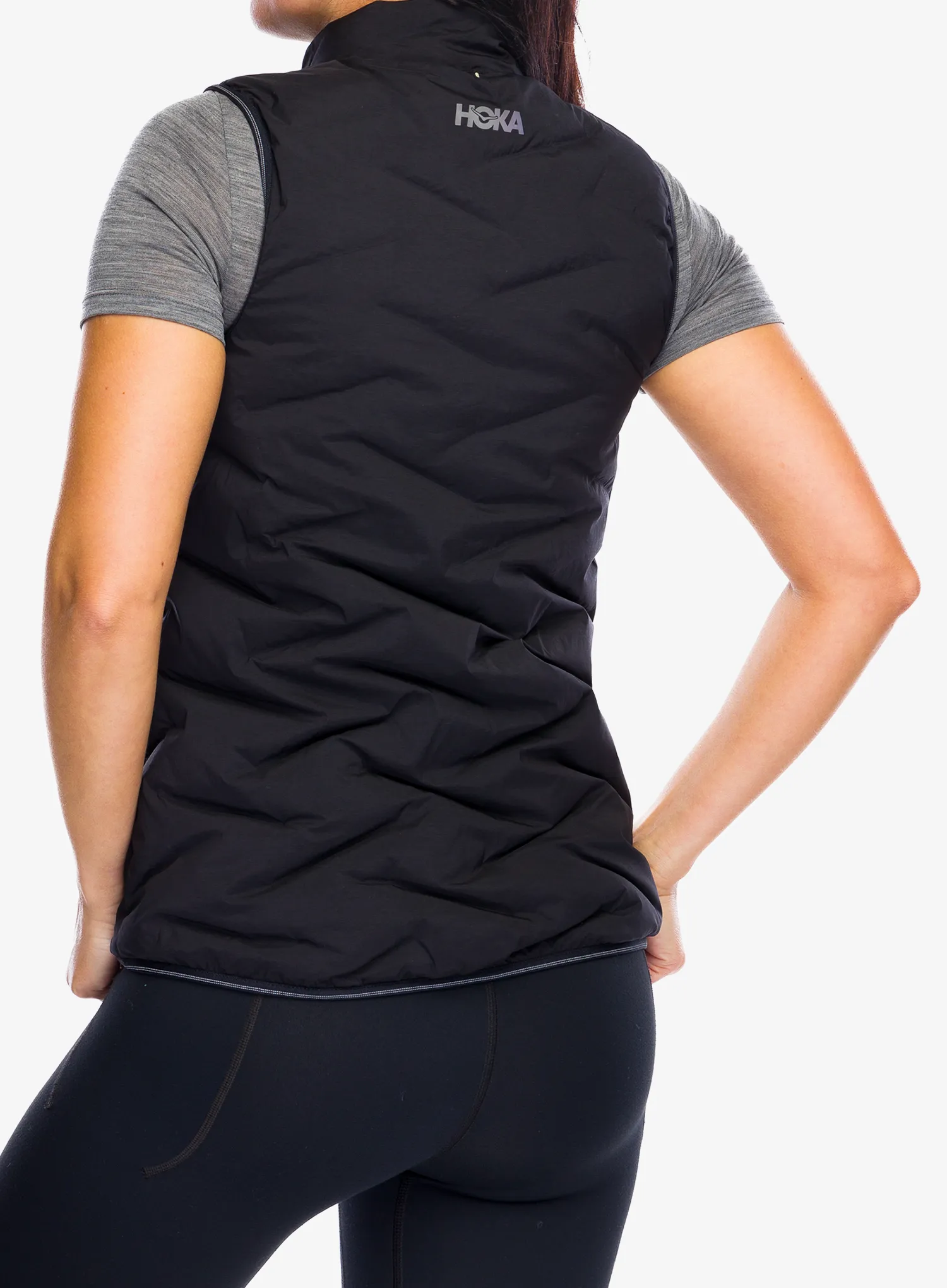 Ženski brezrokavnik Hoka Skyfill Run Vest - black