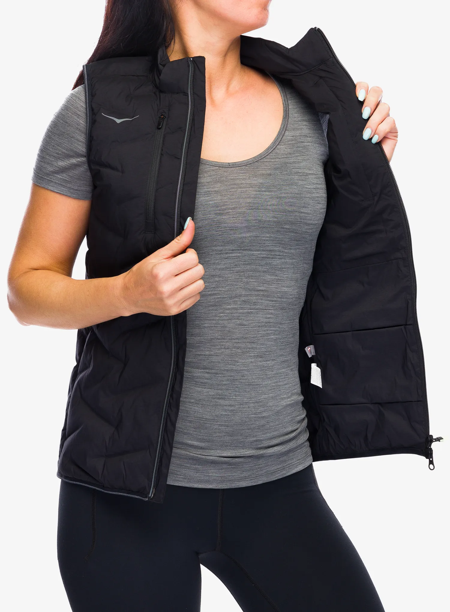 Ženski brezrokavnik Hoka Skyfill Run Vest - black