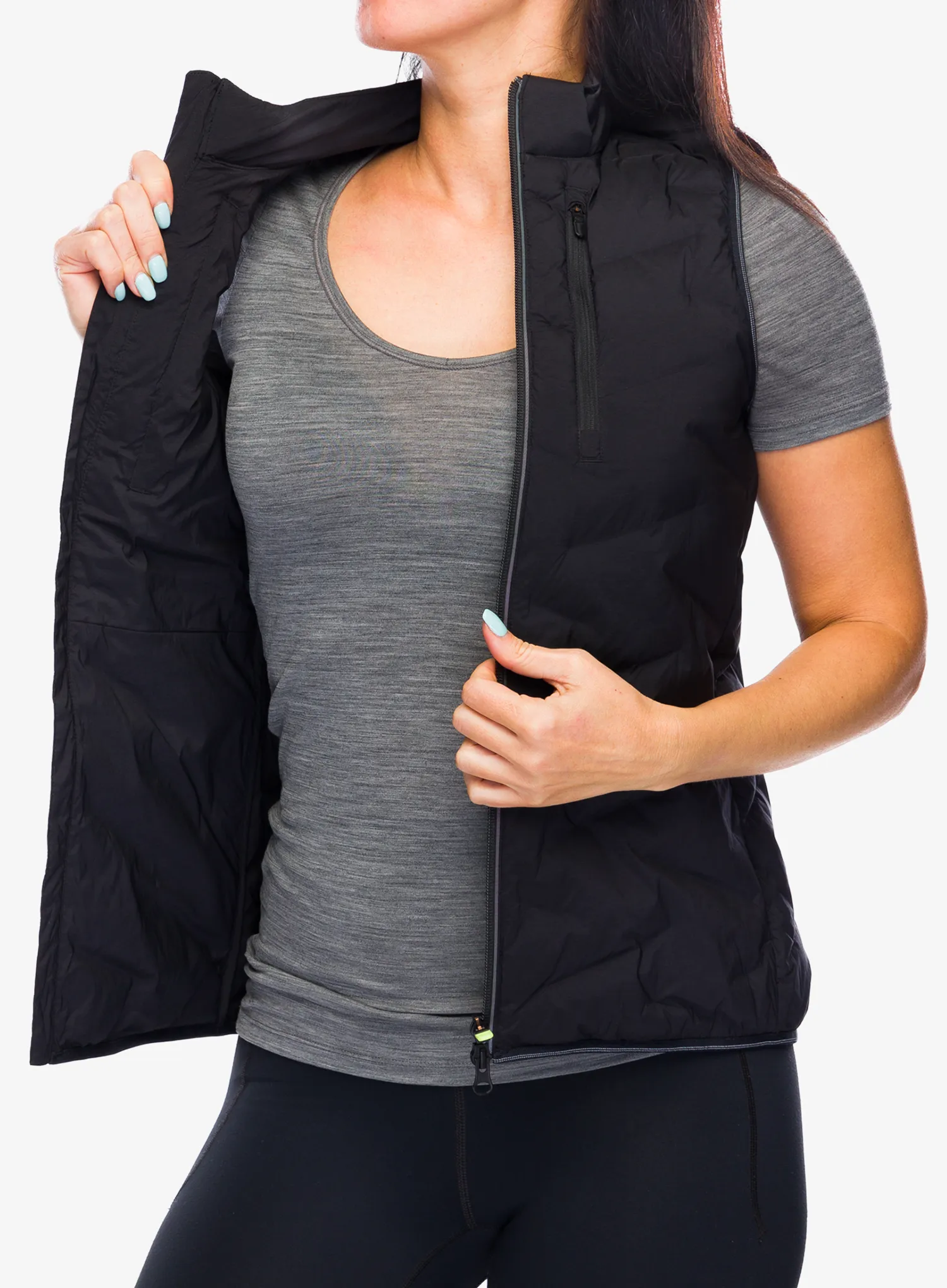 Ženski brezrokavnik Hoka Skyfill Run Vest - black