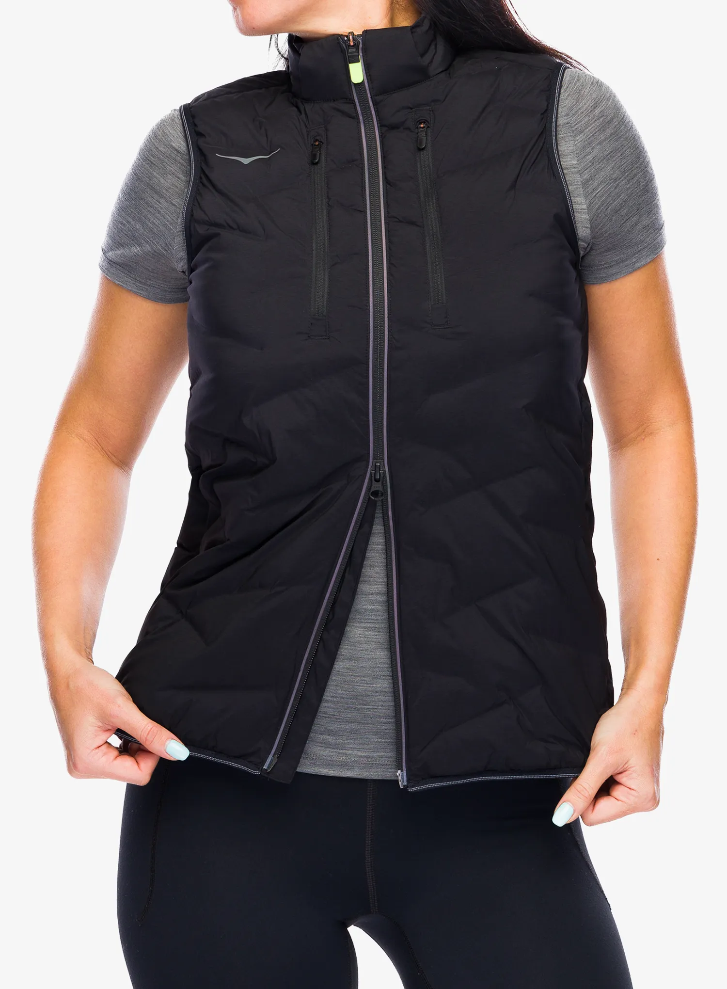 Ženski brezrokavnik Hoka Skyfill Run Vest - black