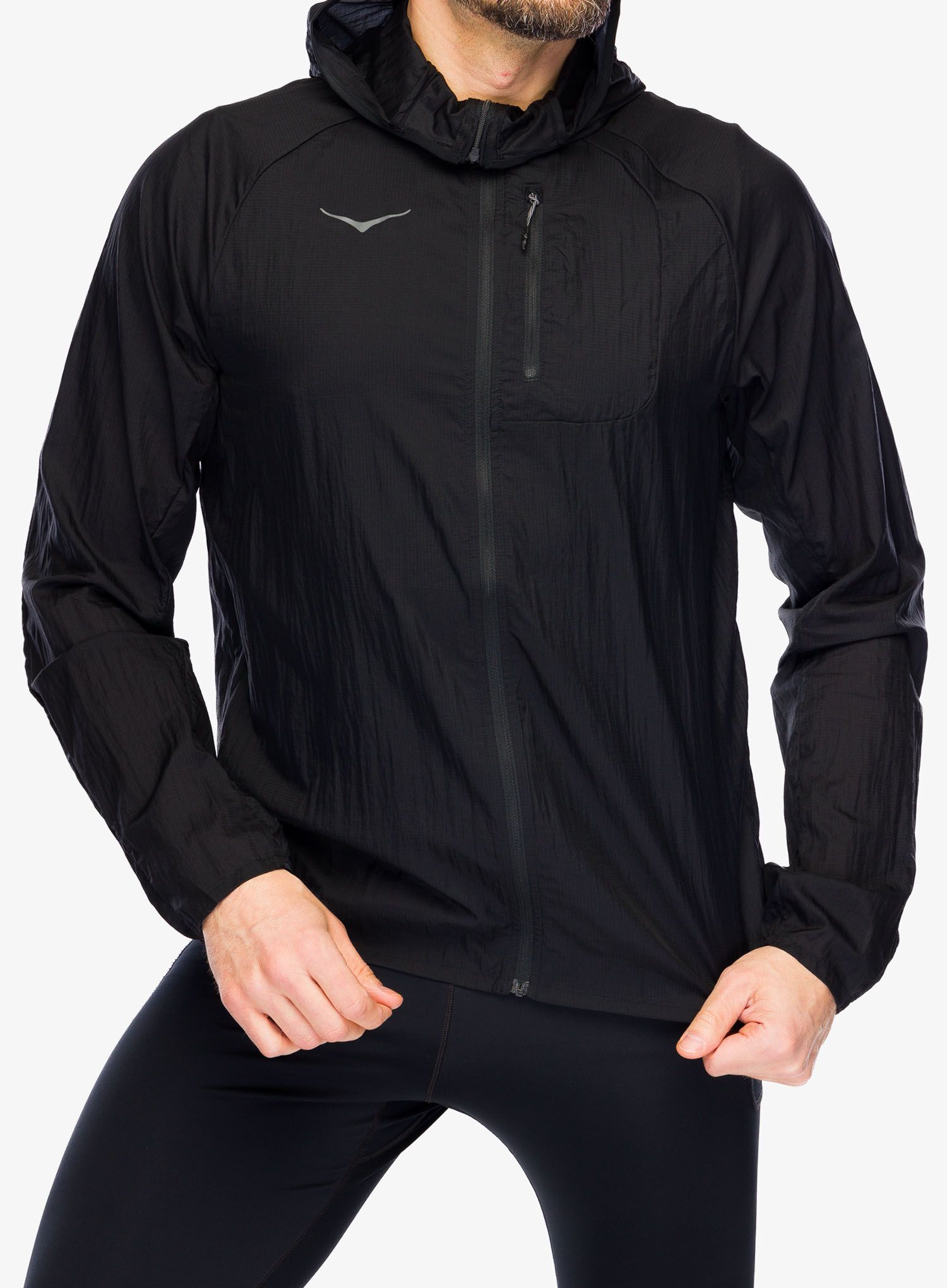 Vetrovka Hoka Skyflow Jacket - black