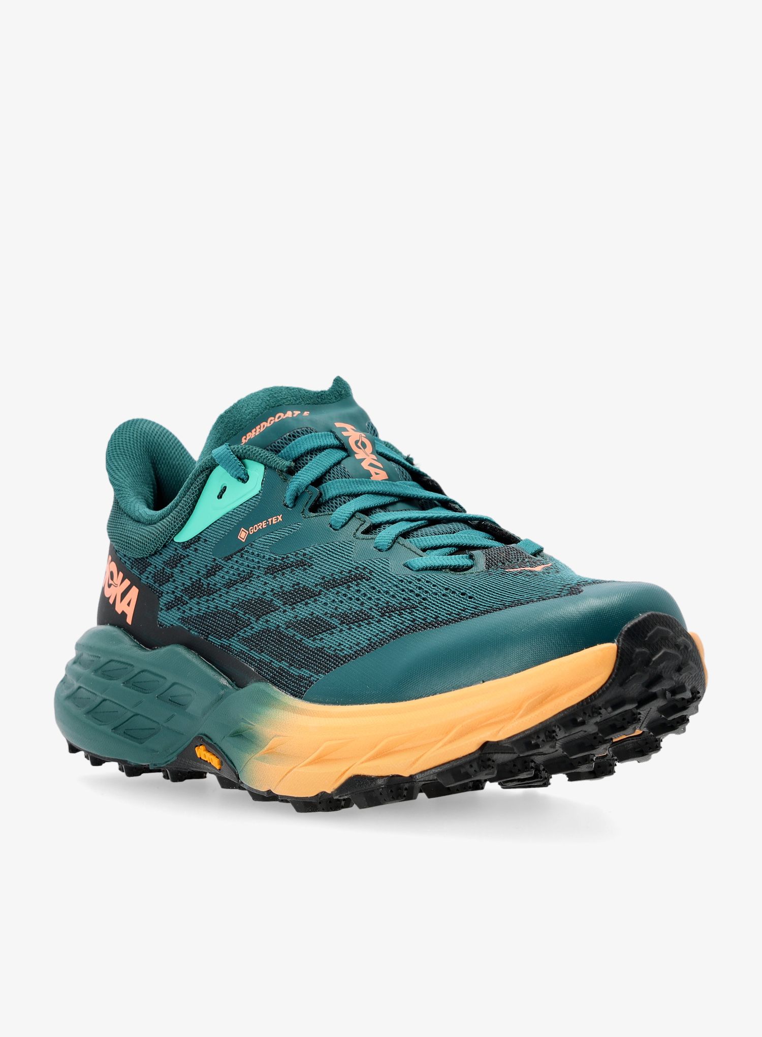 Ženski tekaški čevlji Hoka Speedgoat 5 GTX - deep teal/black