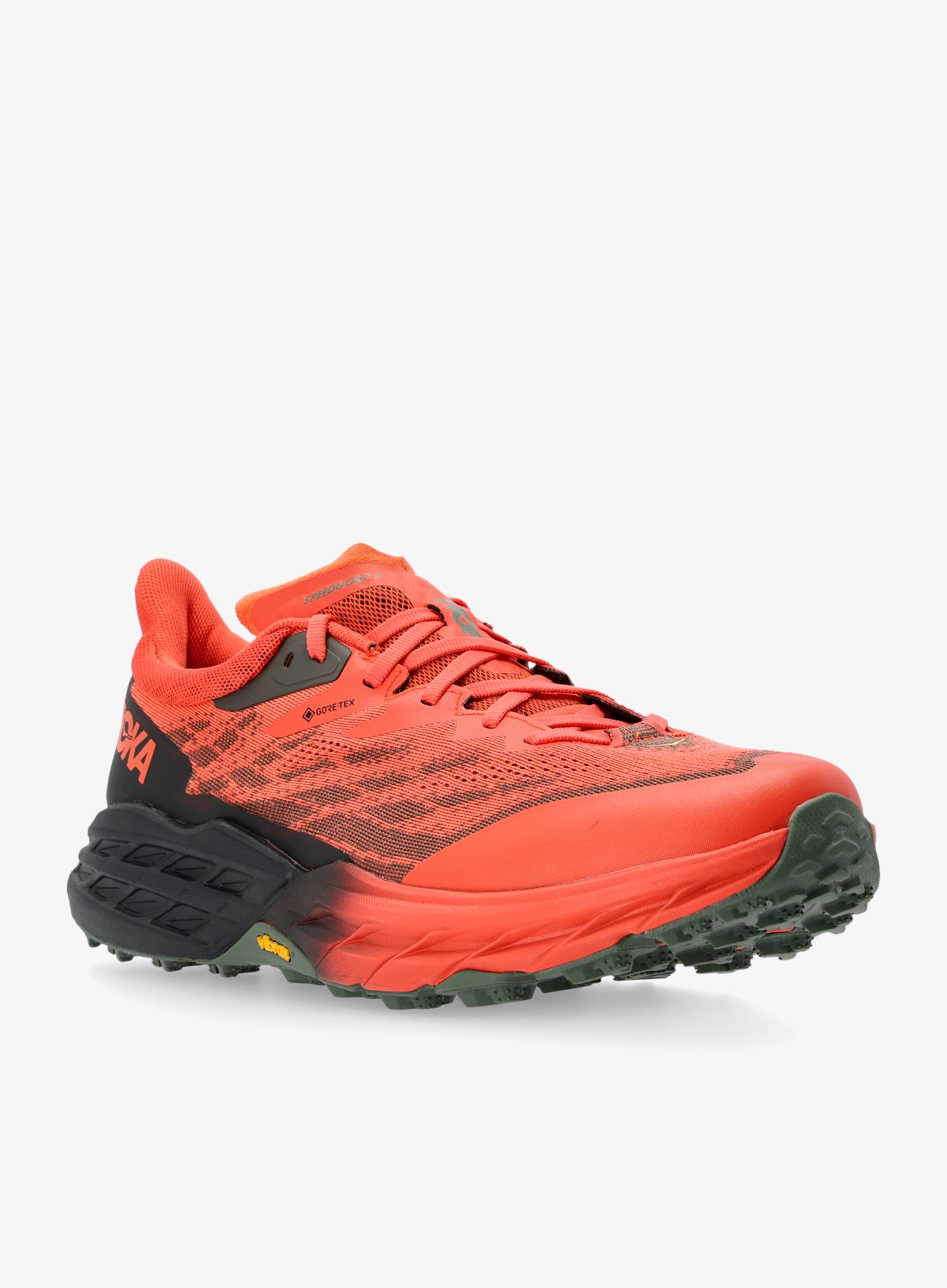 Moški tekaški čevlji Hoka Speedgoat 5 GTX - fiesta/thyme