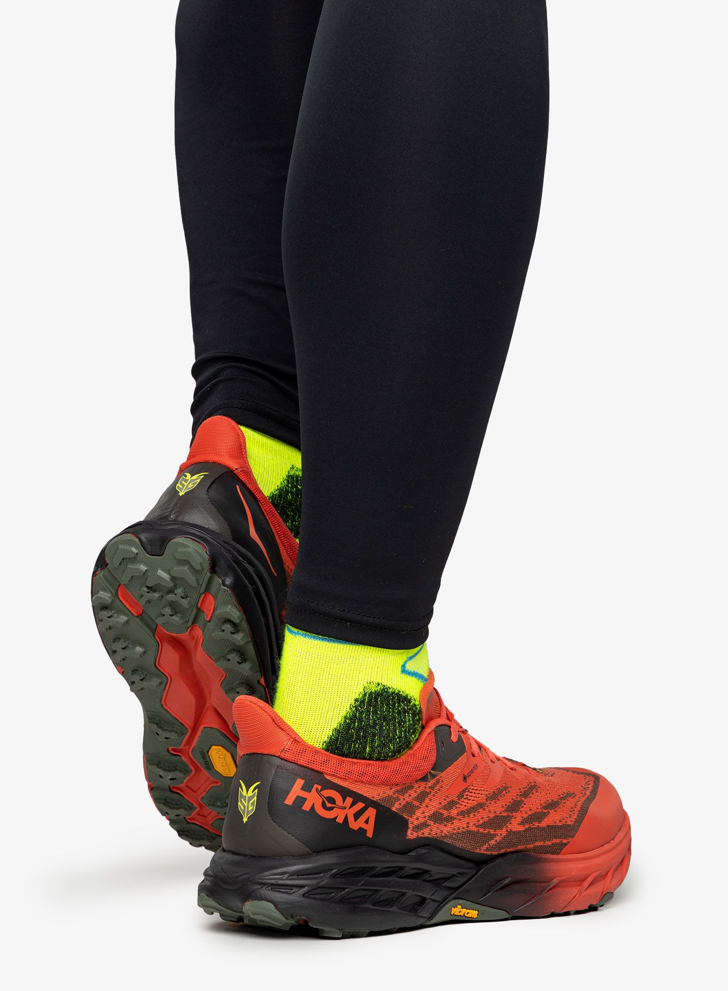 Moški tekaški čevlji Hoka Speedgoat 5 GTX - fiesta/thyme