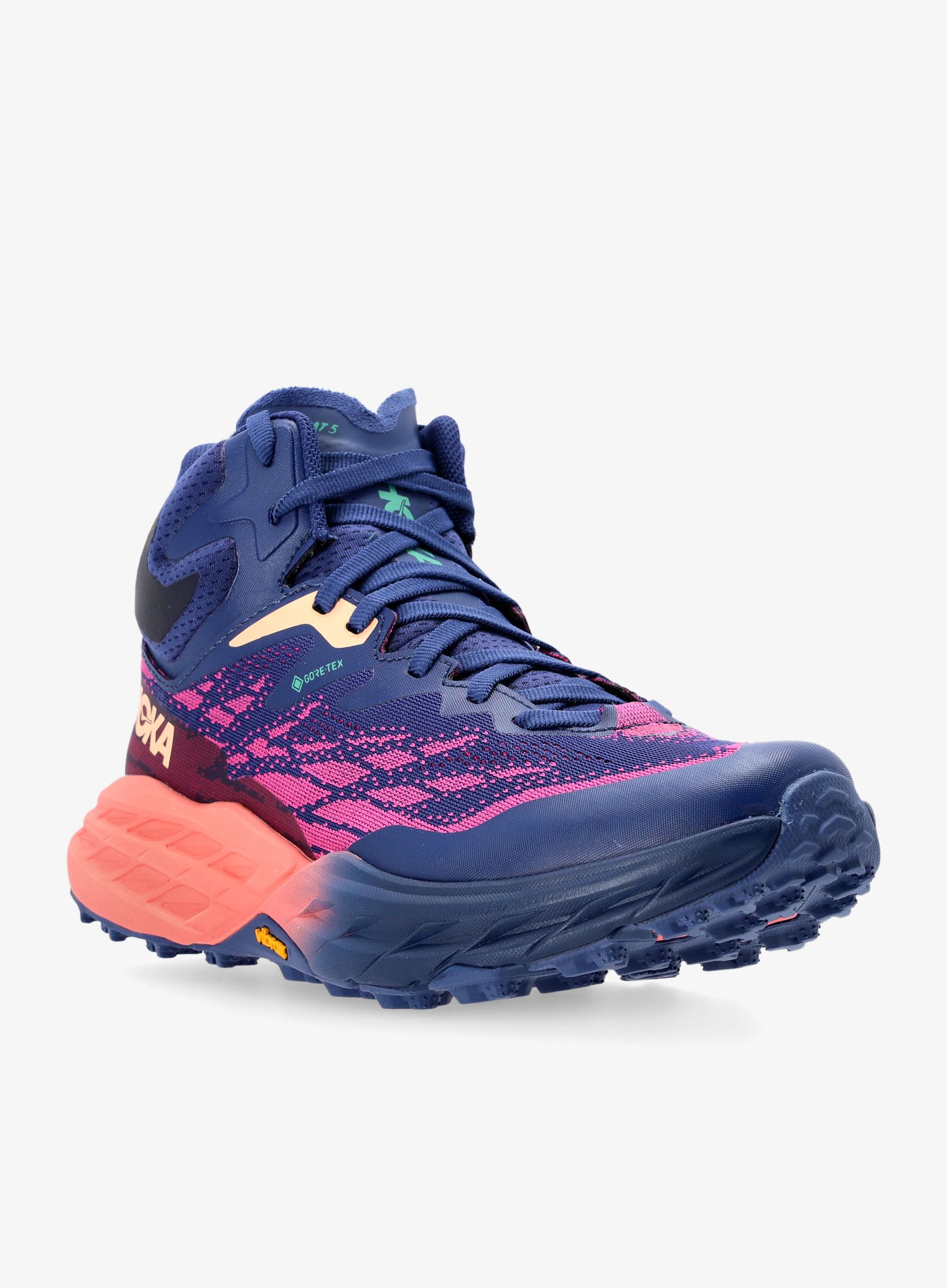 Ženski pohodniški čevlji Hoka Speedgoat 5 Mid GTX - bellwether blue/camellia