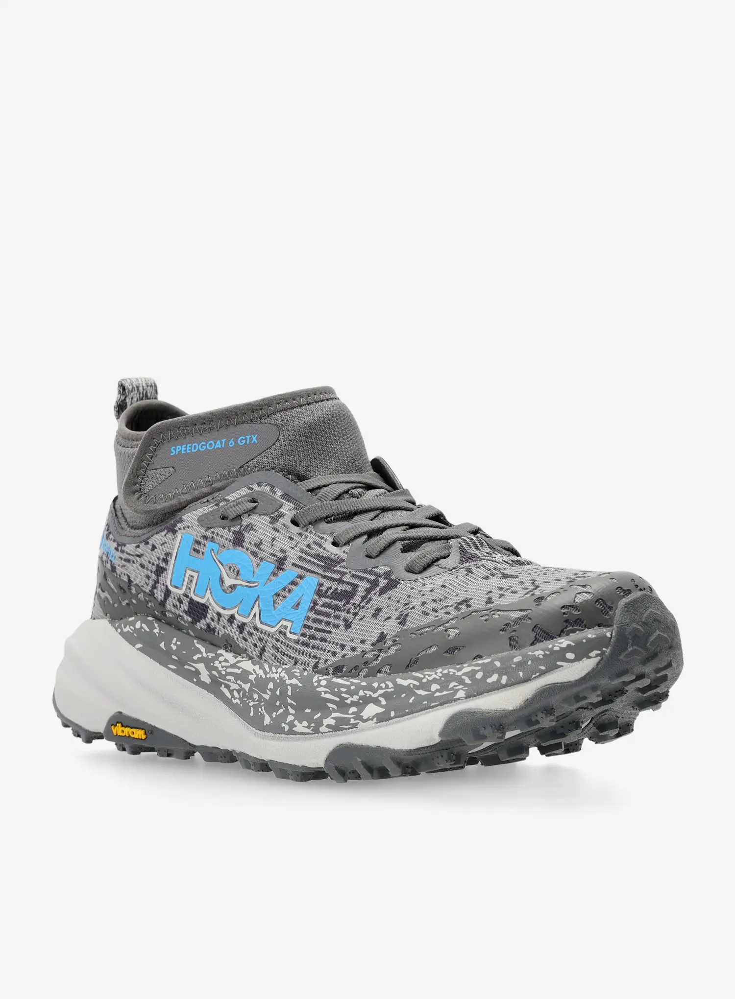 Trail tekaški čevlji Hoka Speedgoat 6 Mid GTX - satellite grey/stardust