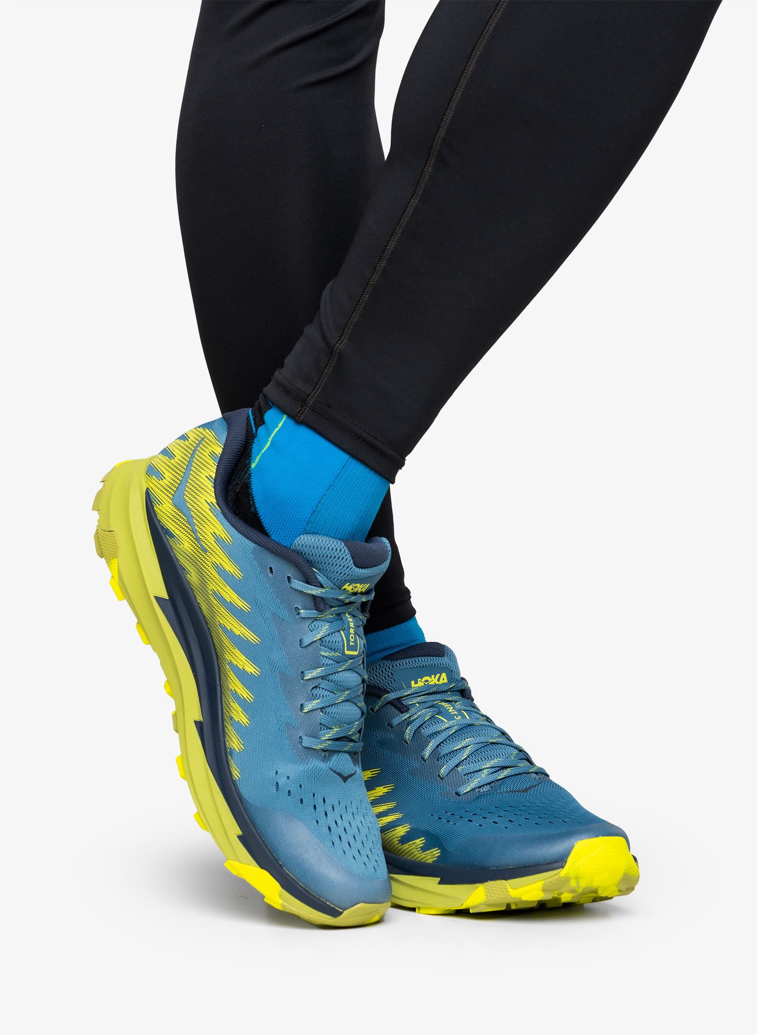Trail tekaški čevlji Hoka Torrent 3 - bluesteel/dark citron
