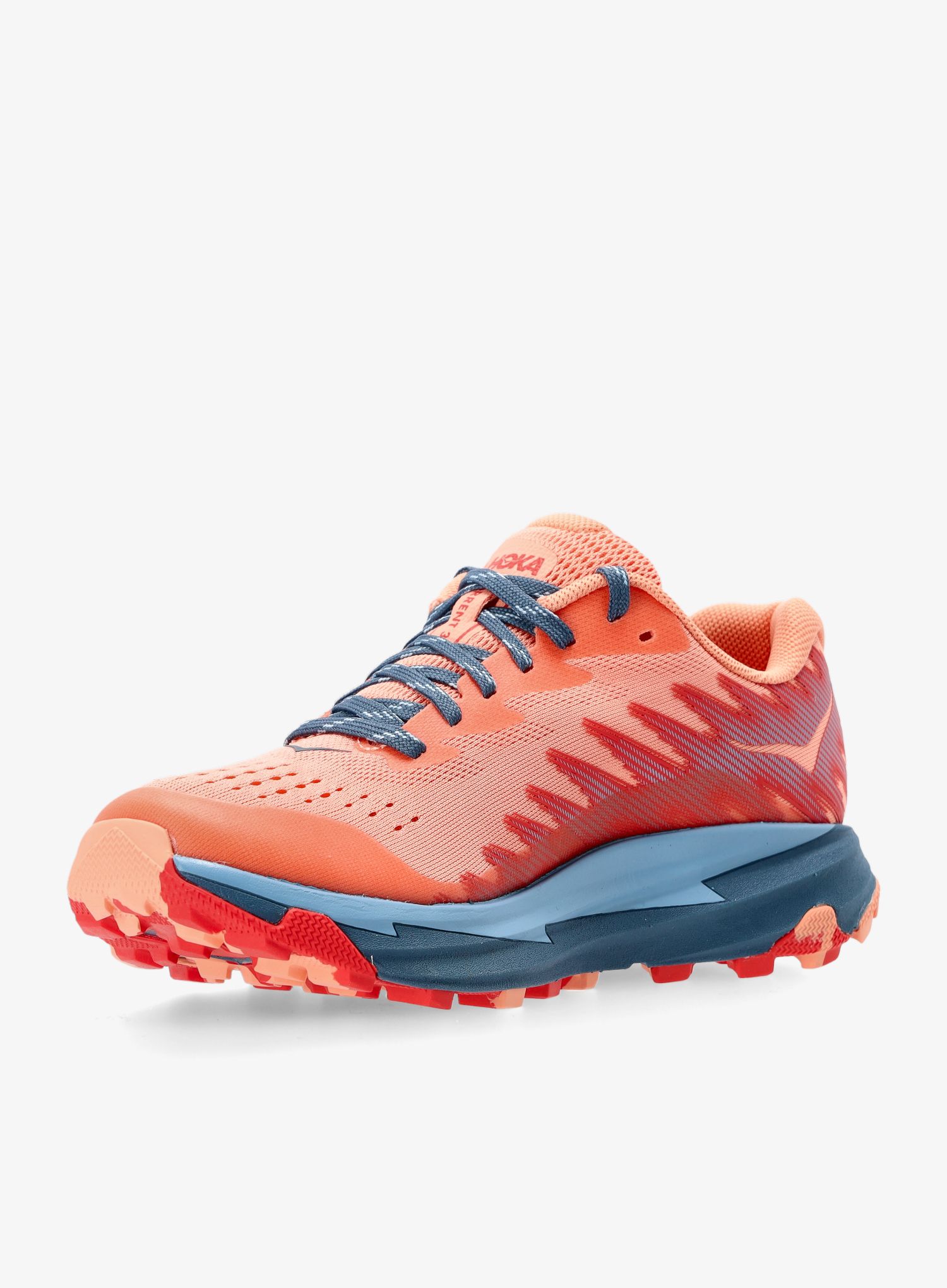 Ženski tekaški čevlji Hoka Torrent 3 - papaya/real teal