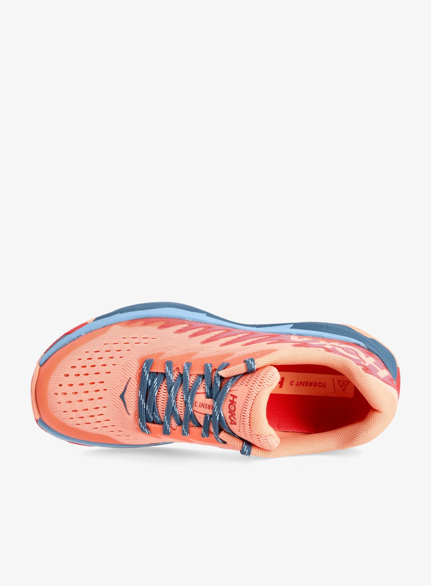 Ženski tekaški čevlji Hoka Torrent 3 - papaya/real teal