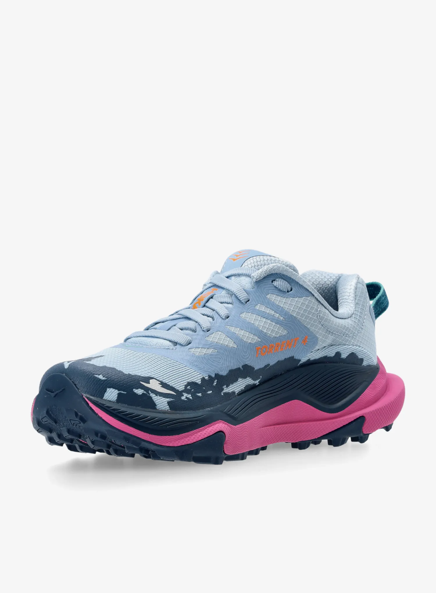 Ženski tekaški čevlji Hoka Torrent 4 - drizzle/fuchsia