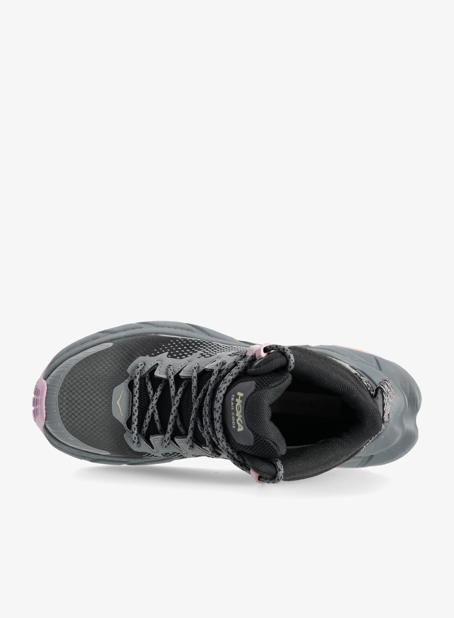 Ženski pohodniški čevlji Hoka Trail Code GTX - black/castlerock