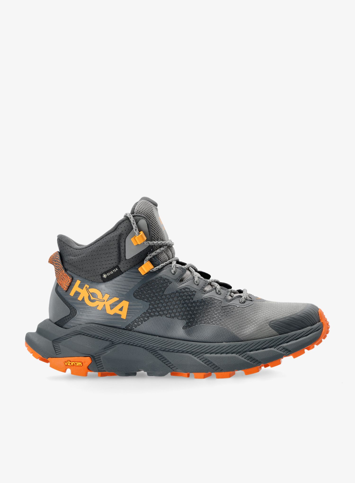 Moški pohodniški čevlji Hoka Trail Code GTX - castleroc/persimmon orange