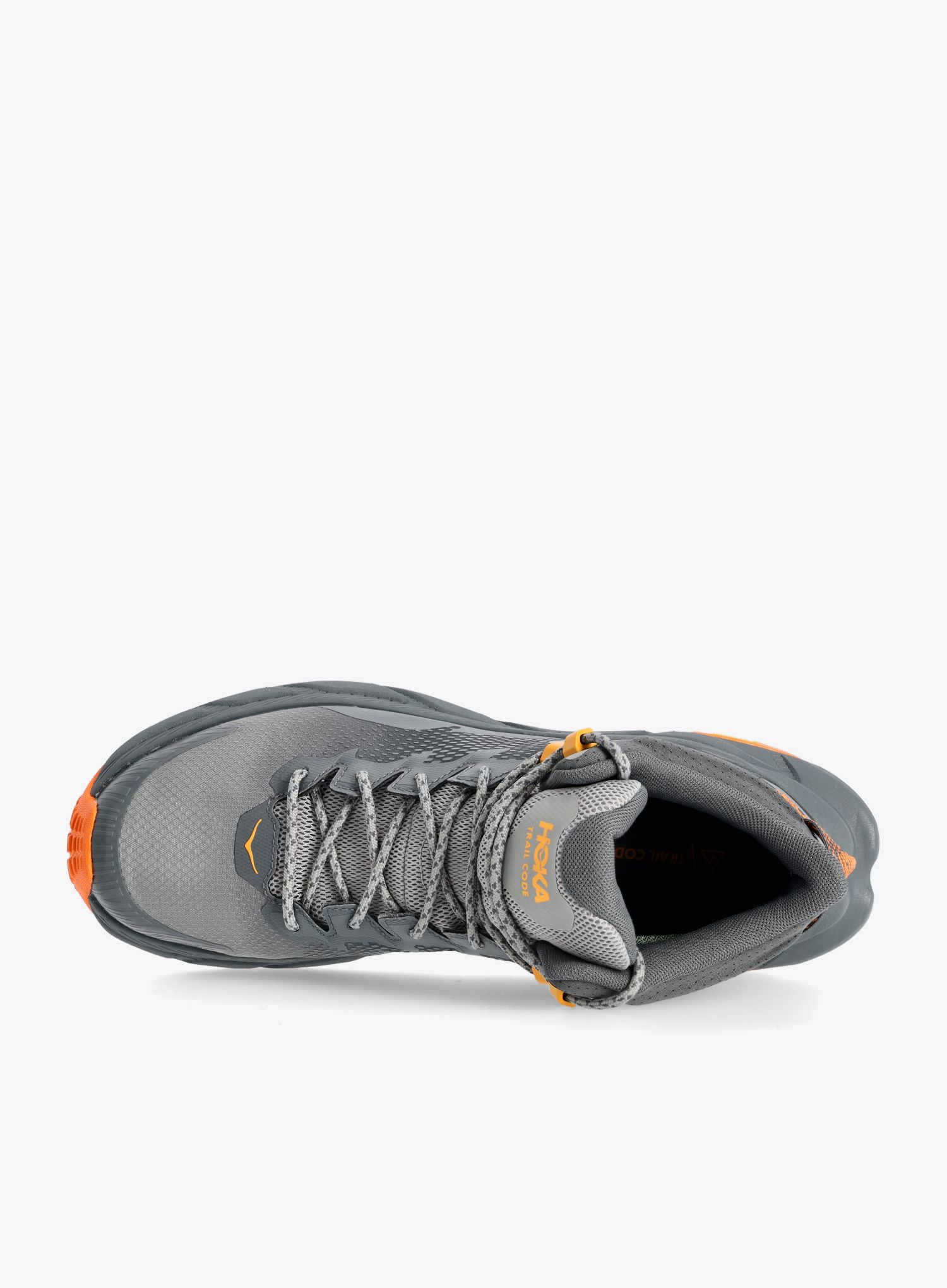 Moški pohodniški čevlji Hoka Trail Code GTX - castleroc/persimmon orange