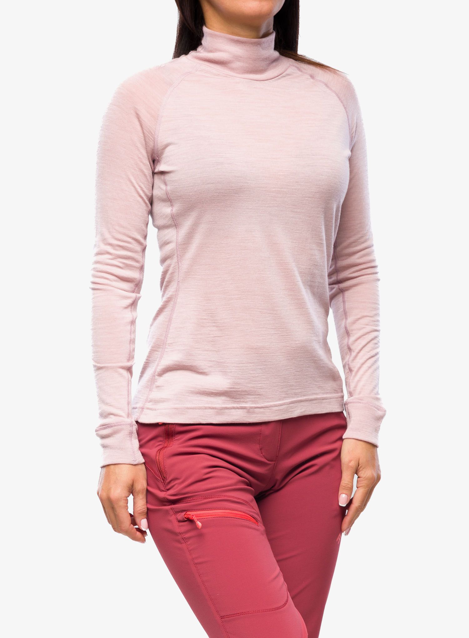 Ženska termo flis jopa Houdini Activist Turtleneck - pink moon