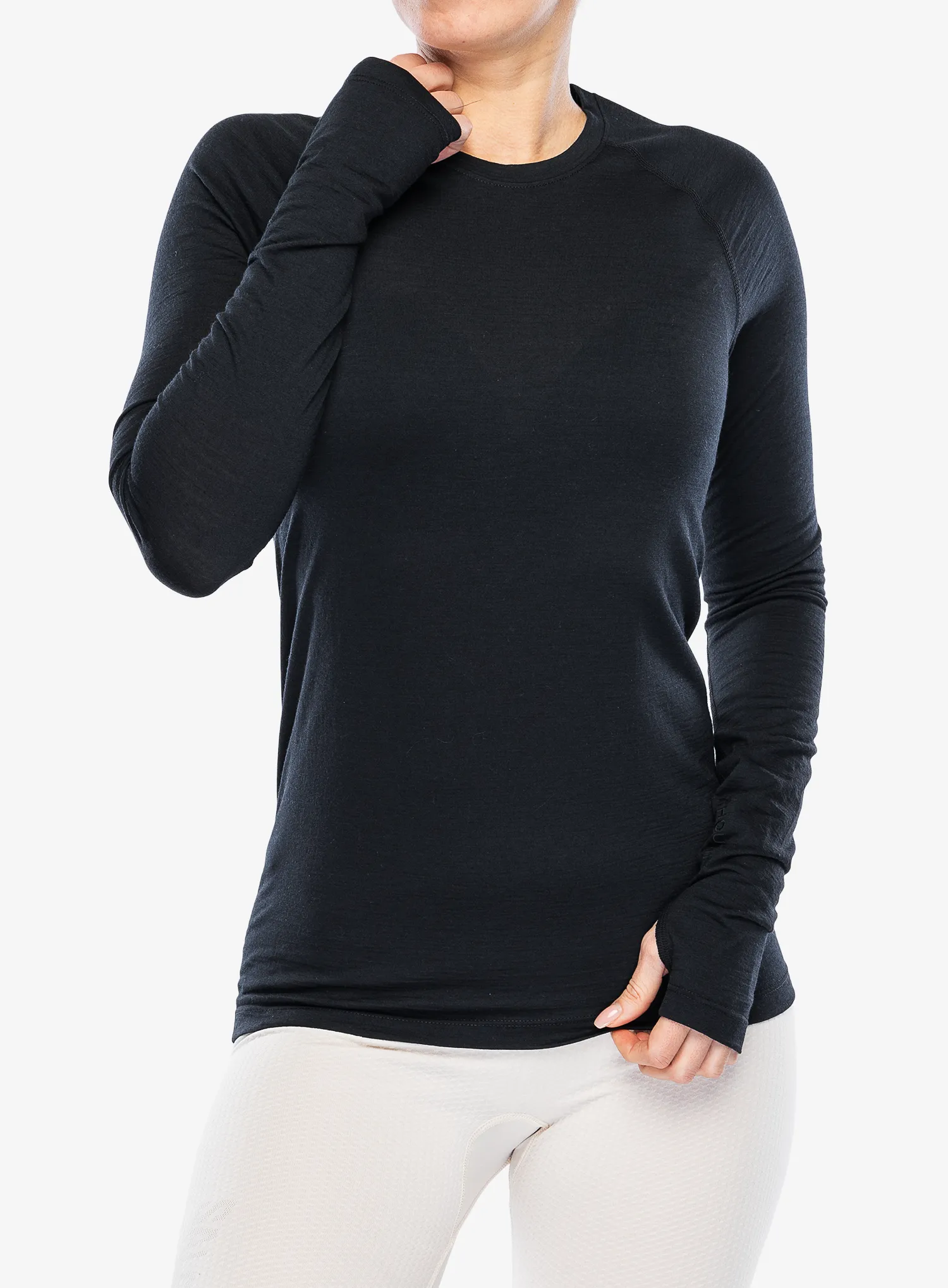 Ženska termo flis jopa Houdini Desoli Light Crew - true black