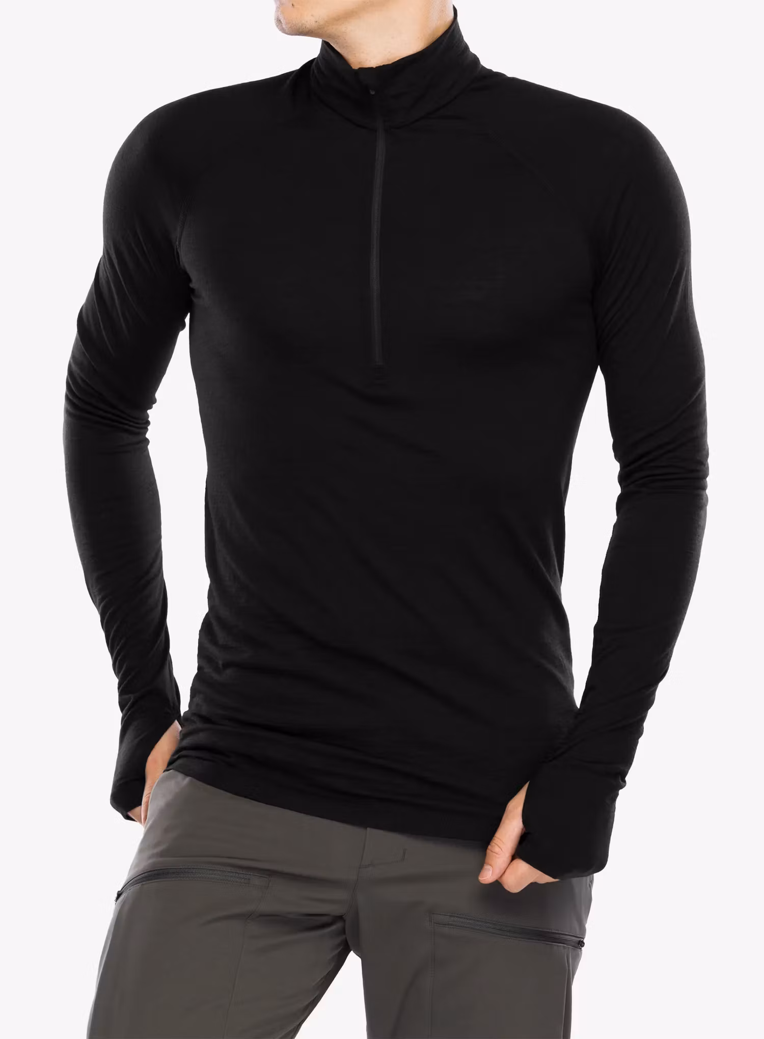 Termo flis jopa Houdini Desoli Light Half Zip - true black