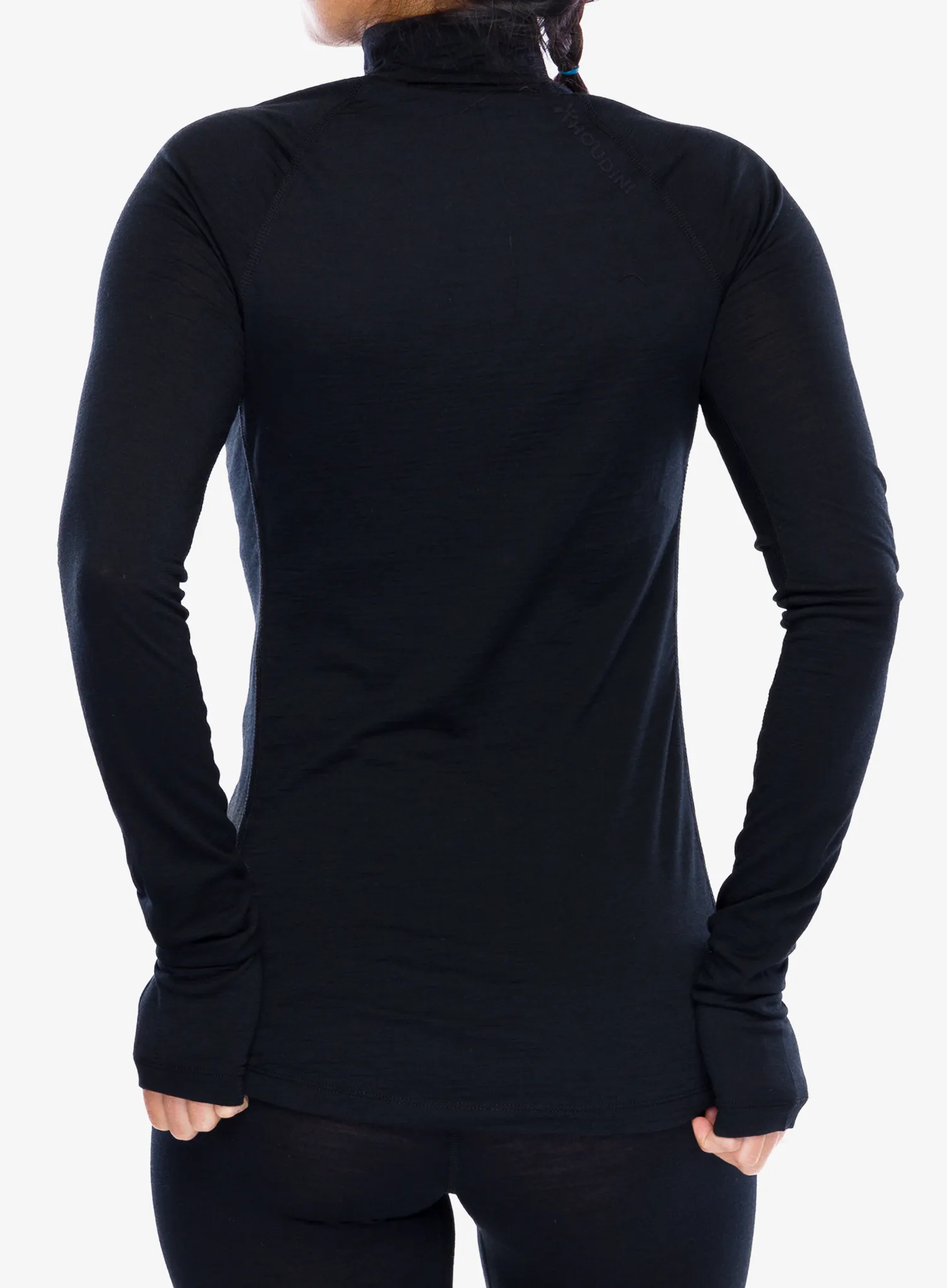 Ženska termo flis jopa Houdini Desoli Light Half Zip - true black