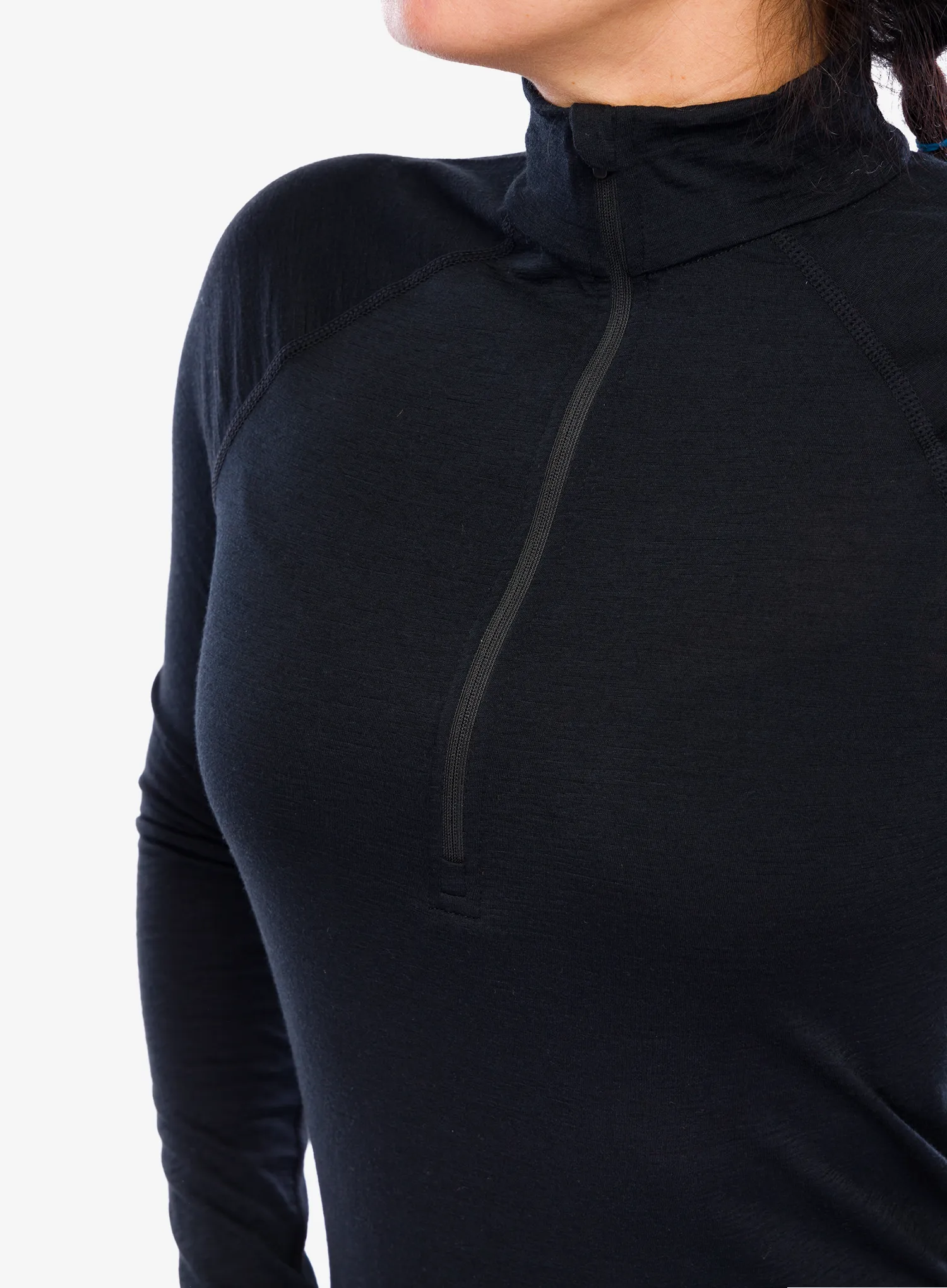 Ženska termo flis jopa Houdini Desoli Light Half Zip - true black