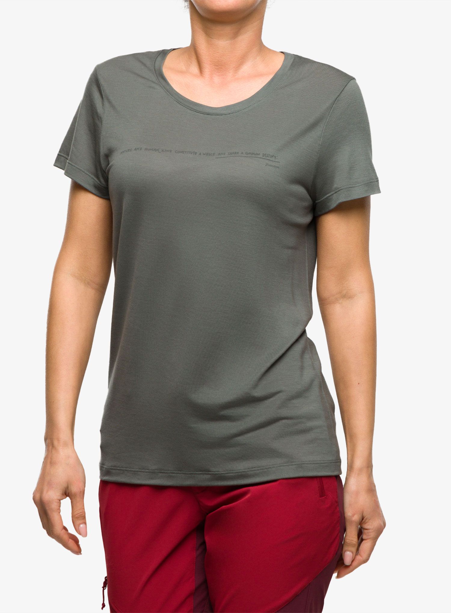 Ženska majica Houdini Tree Message Tee - greeness/reconnect