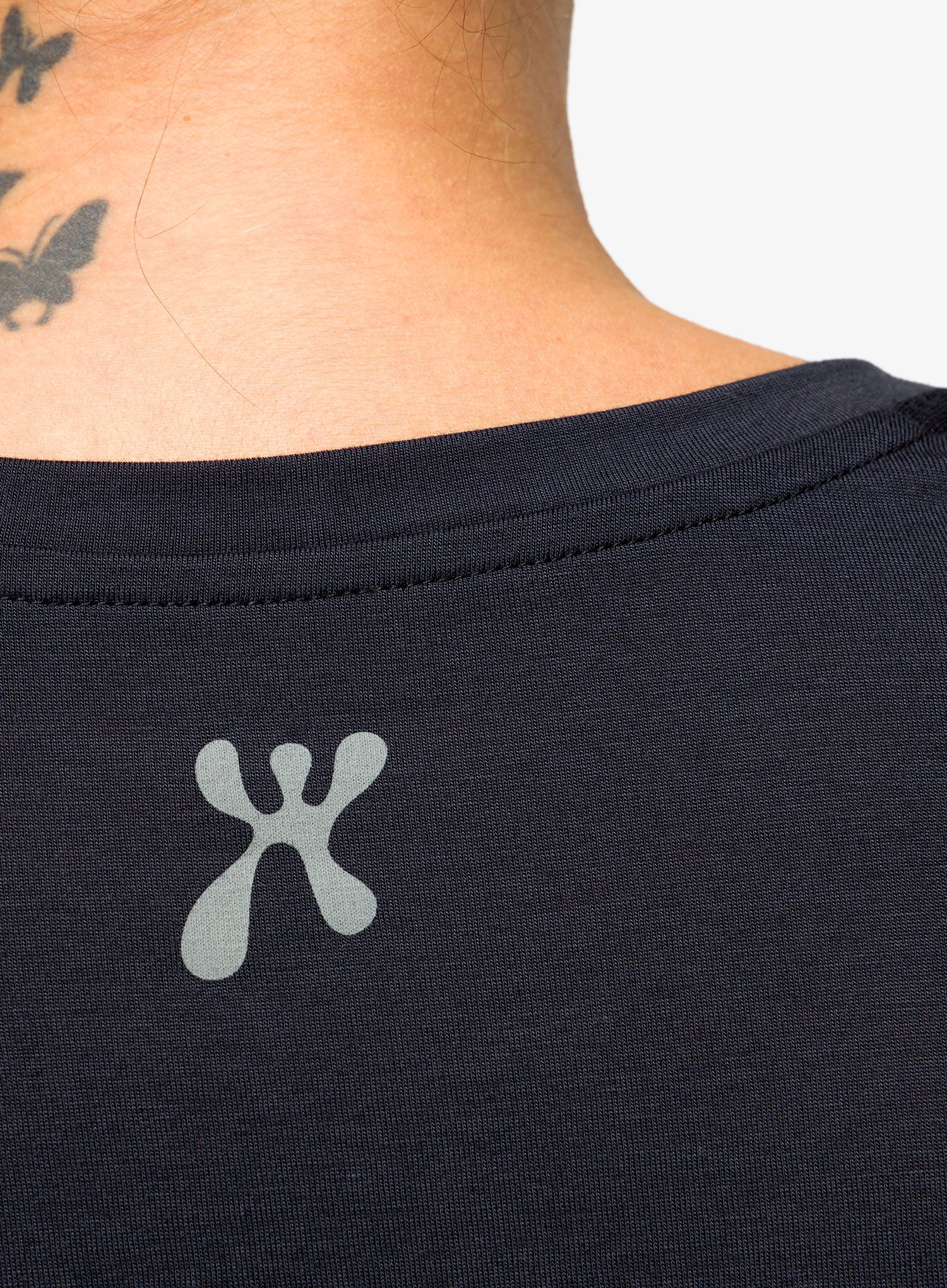 Ženska majica Houdini Tree Message Tee - true black/reconnect