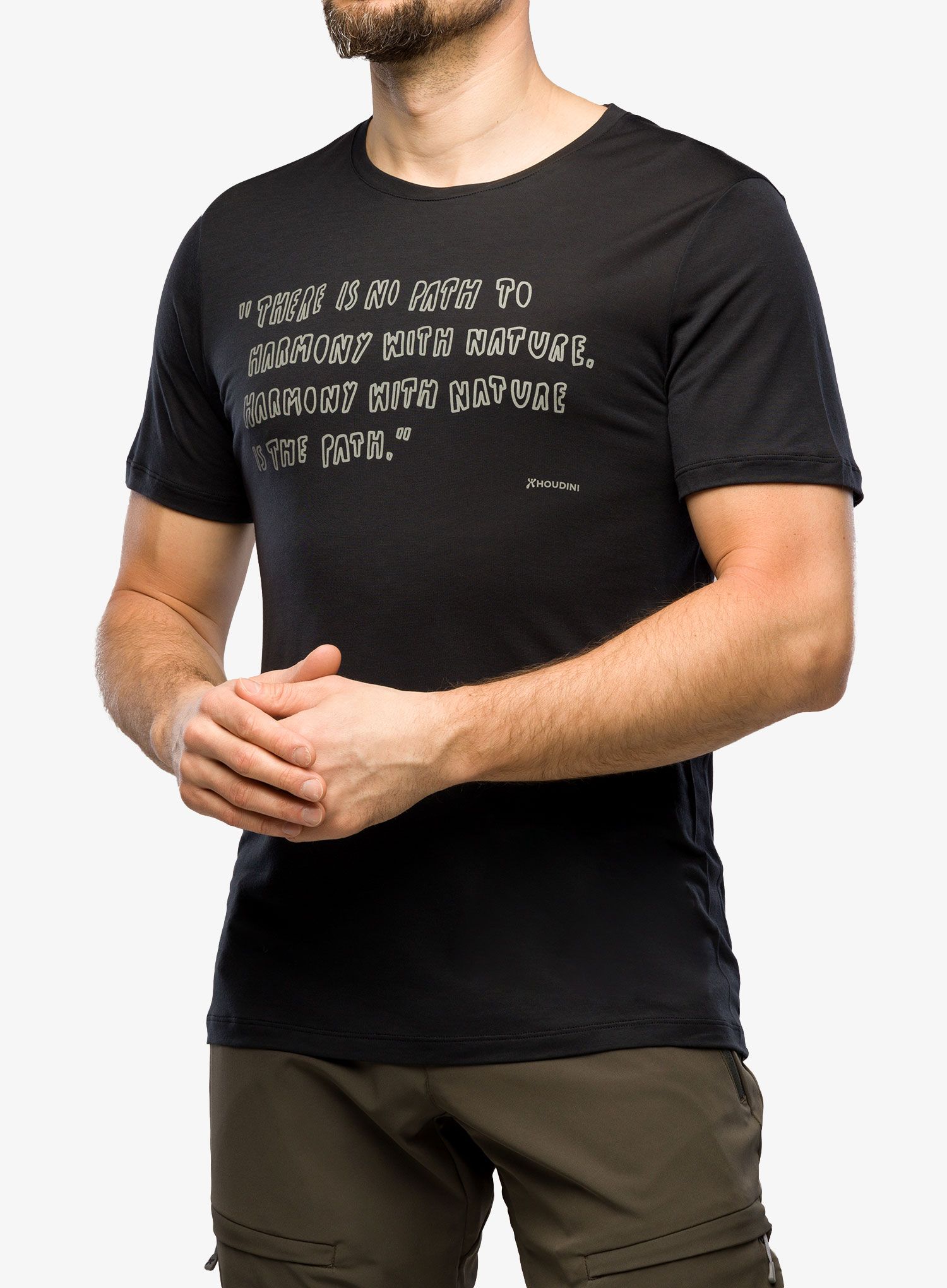 Majica Houdini Tree Message Tee - true black/reconnect