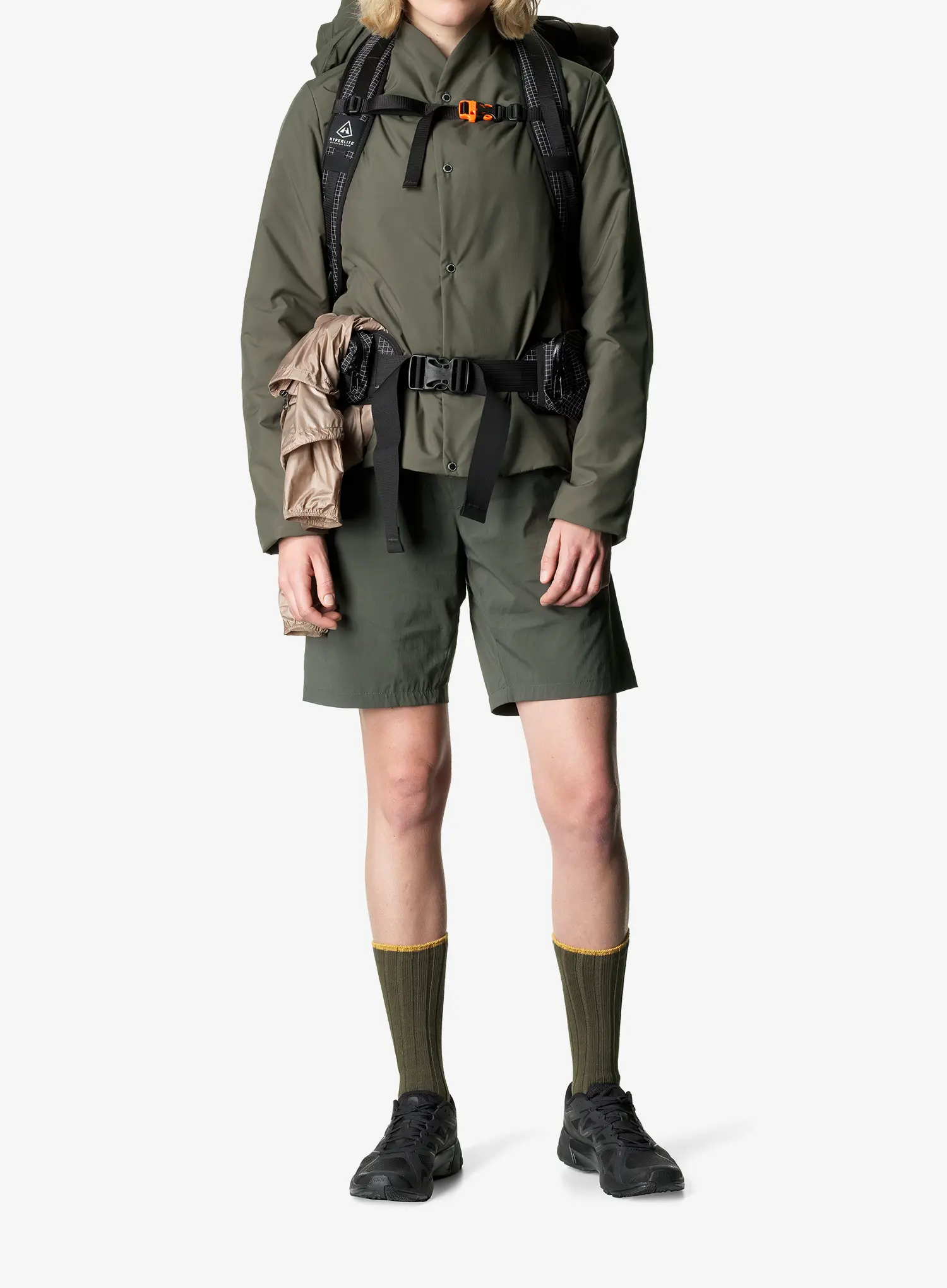 Ženske pohodniške kratke hlače Houdini Wadi Shorts - baremark green