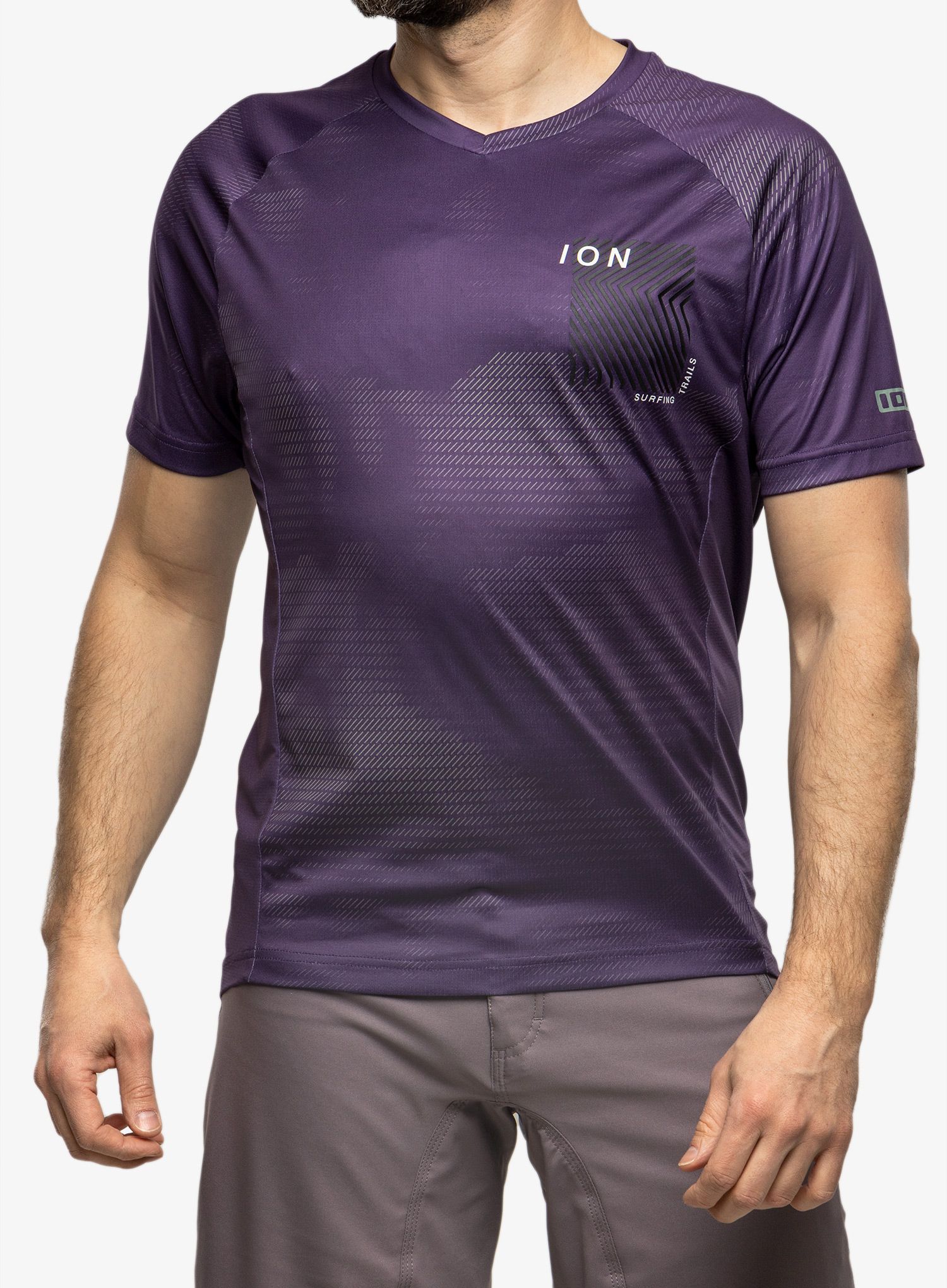 MTB majica ION Jersey Traze SS 2.0 - dark purple
