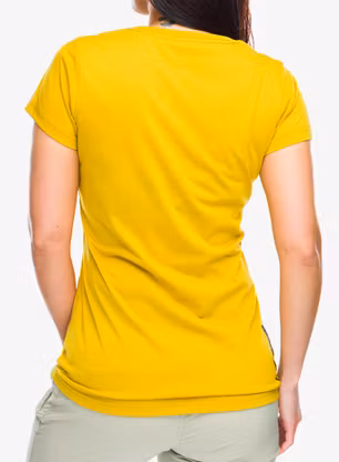 Ženska kolesarska majica ION Logo SS DR - dark/amber