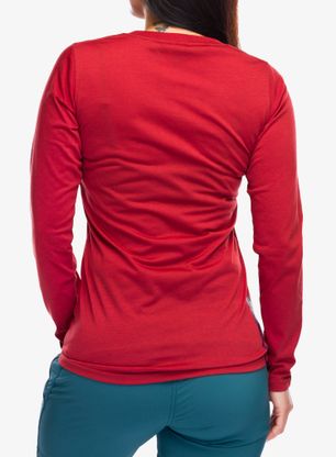 Ženski longsleeve ION S Logo LS DR Jersey - spicy/red