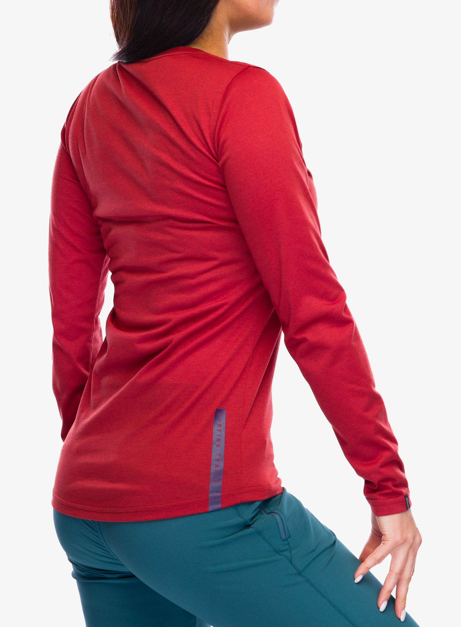 Ženski longsleeve ION S Logo LS DR Jersey - spicy/red