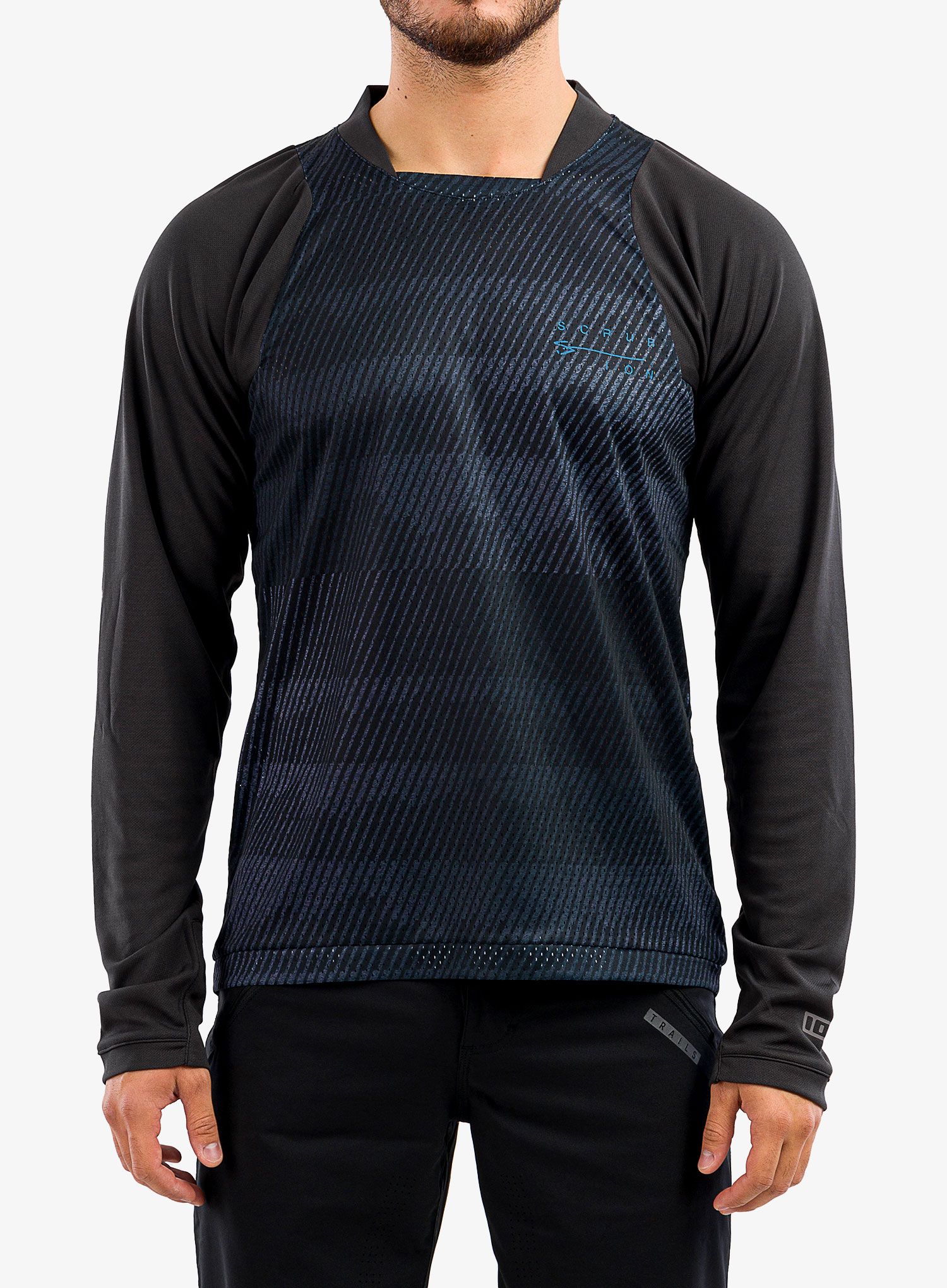 Majica z dolgimi rokavi ION Scrub L/S - black