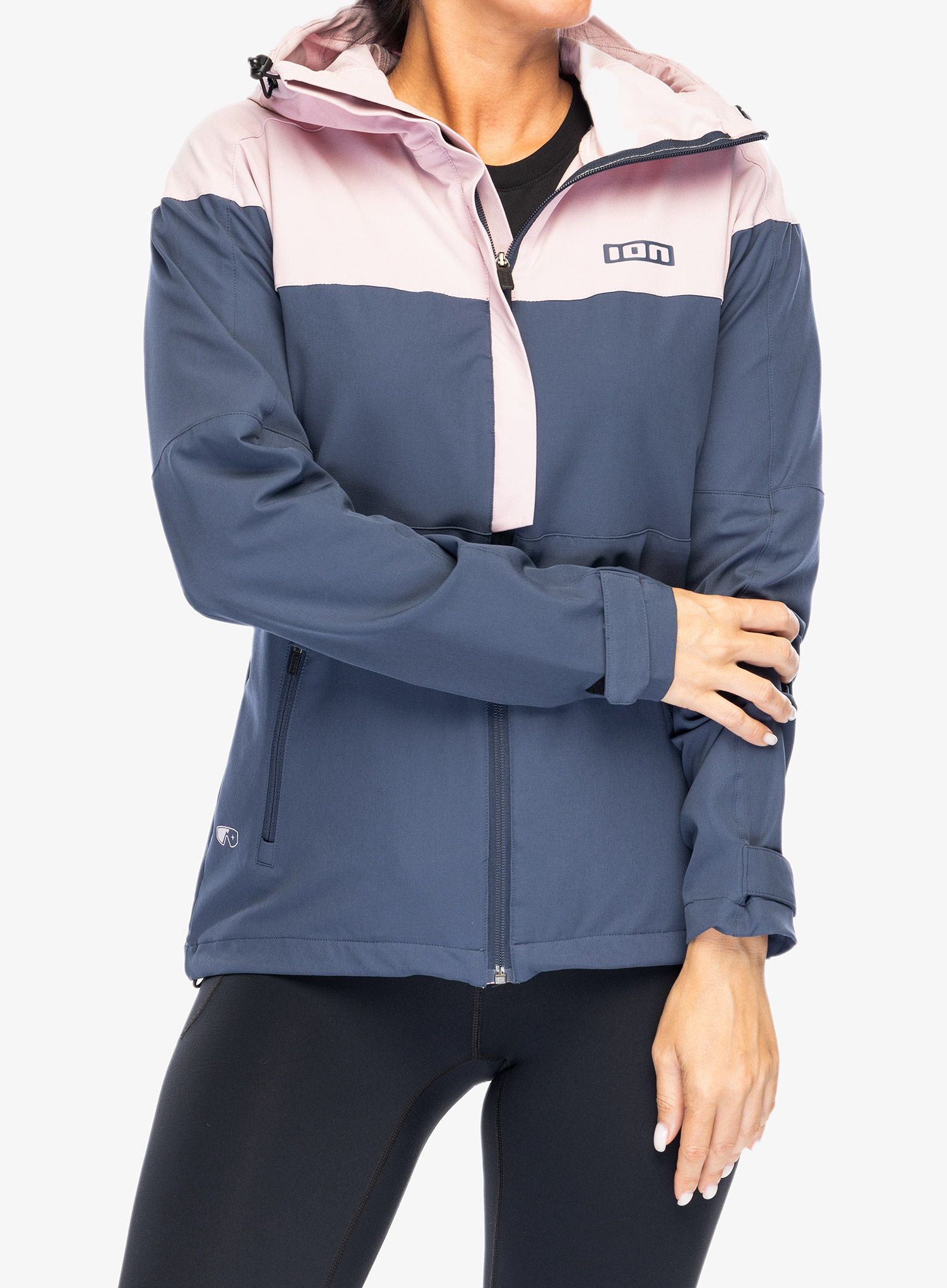 Ženska kolesarska jakna ION Shelter 4W Softshell Jacket - indigo dawn
