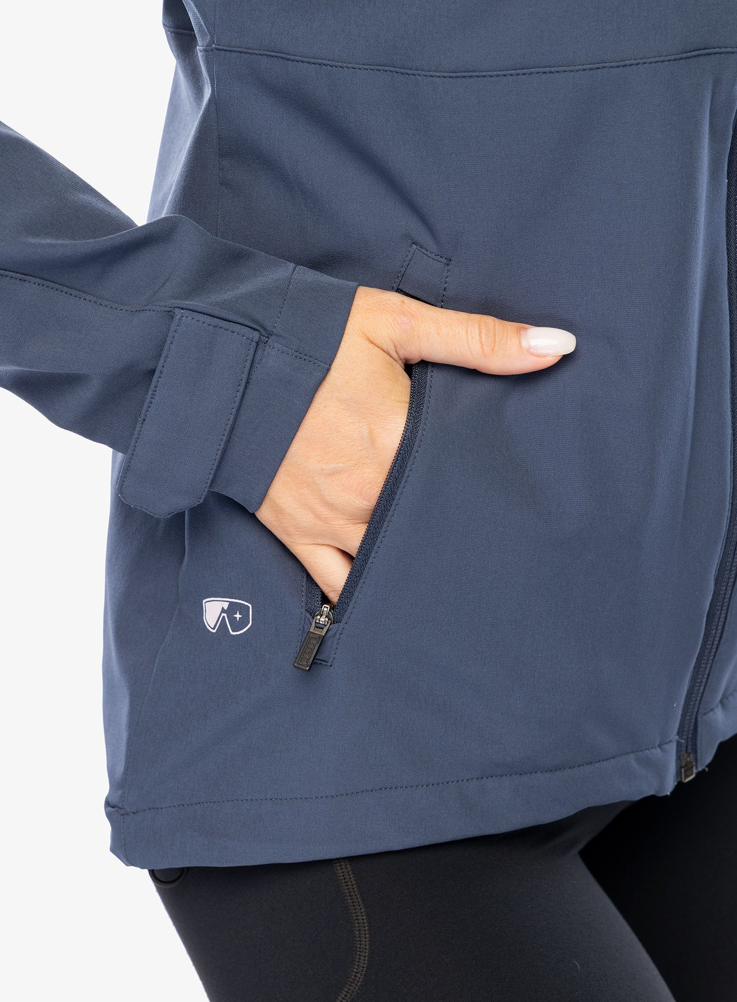 Ženska kolesarska jakna ION Shelter 4W Softshell Jacket - indigo dawn