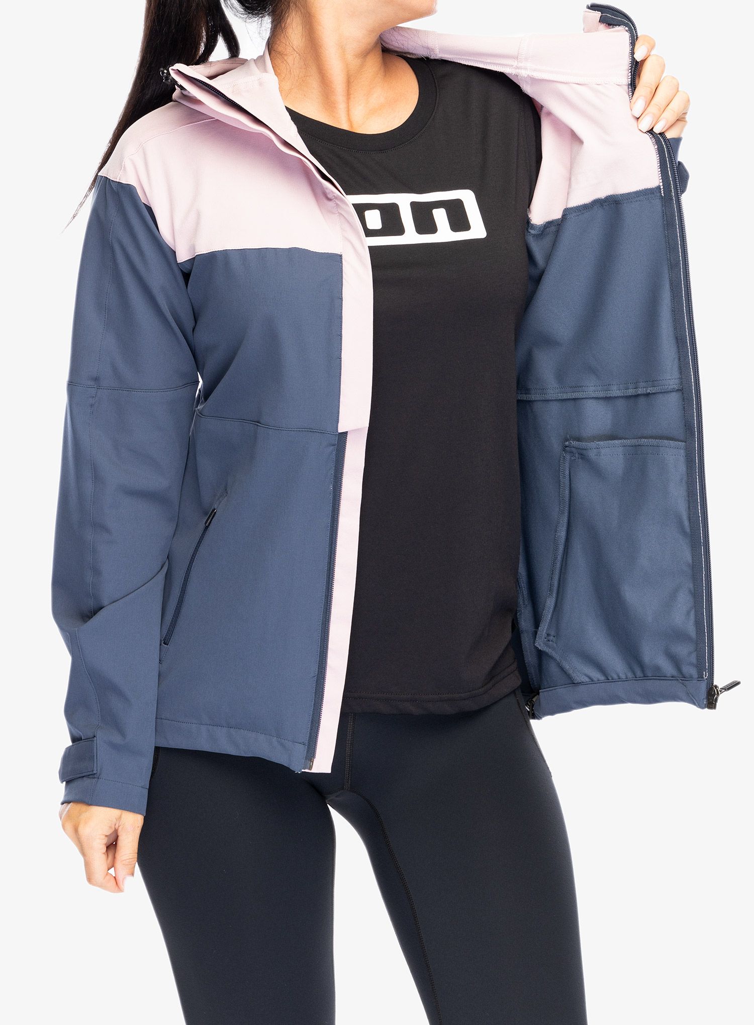 Ženska kolesarska jakna ION Shelter 4W Softshell Jacket - indigo dawn