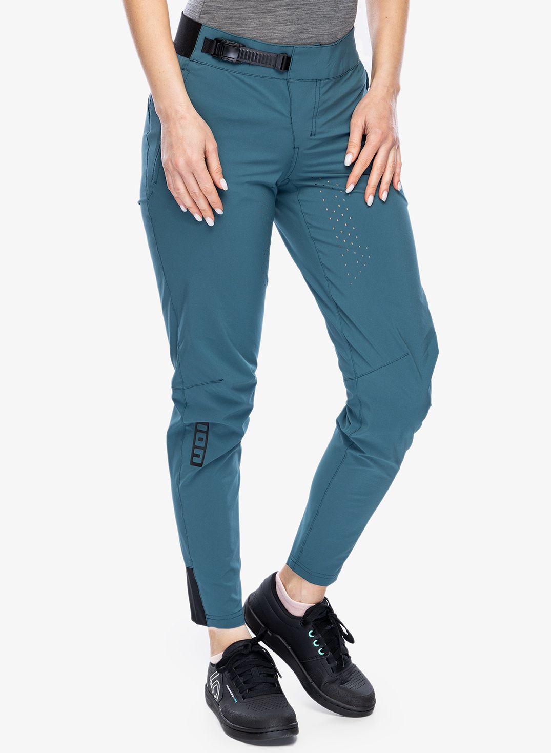 Ženske kolesarske hlače ION Tech Logo Pants - cosmic/blue