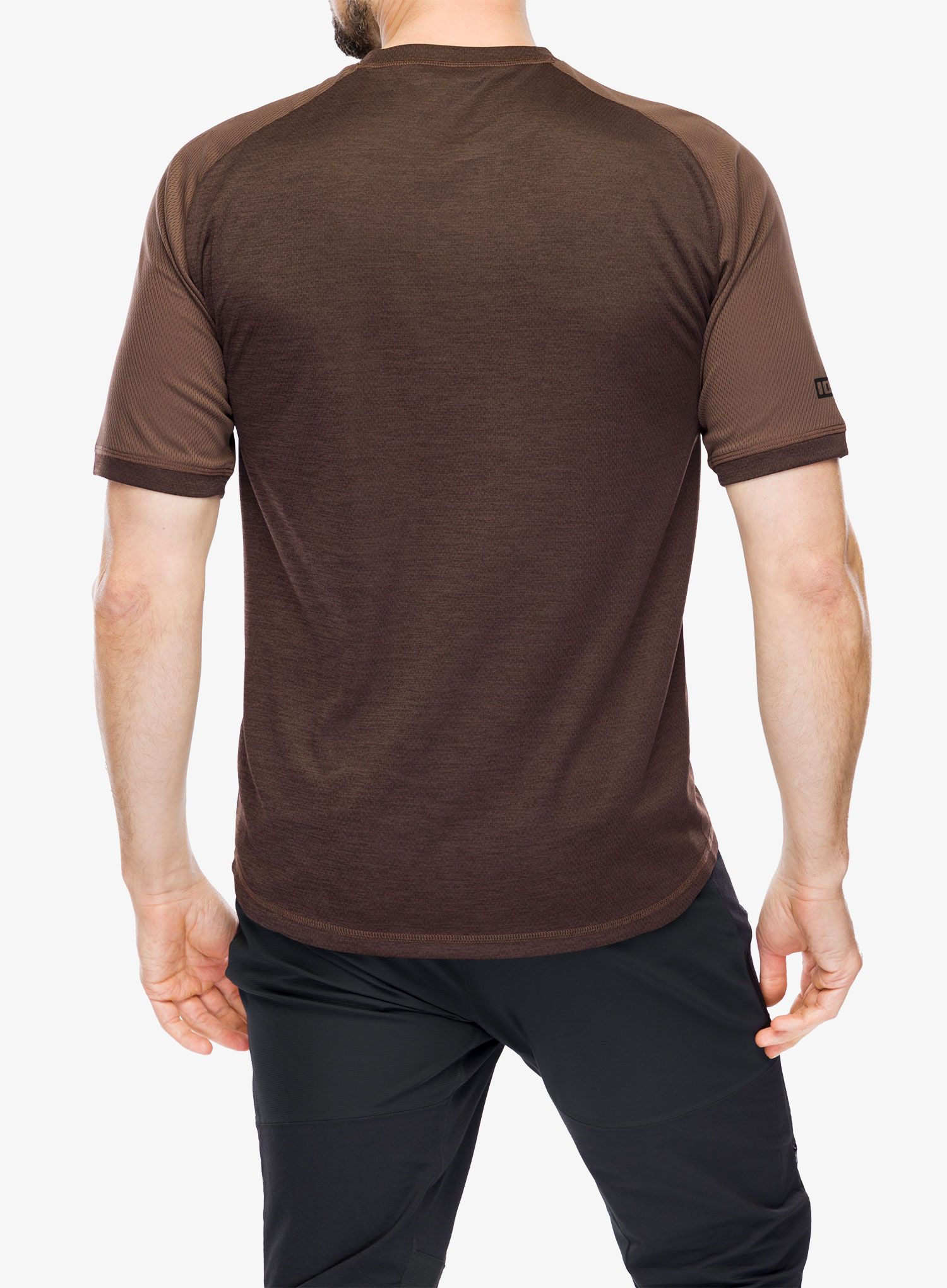Kolesarska majica ION Tech Logo SS Jersey - dark/pinecone