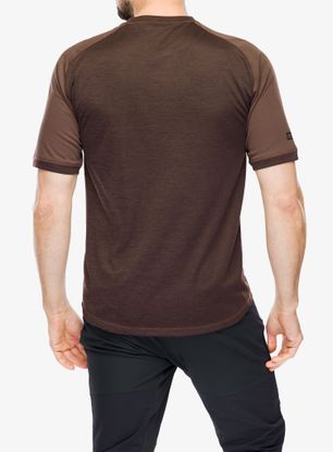 Kolesarska majica ION Tech Logo SS Jersey - dark/pinecone