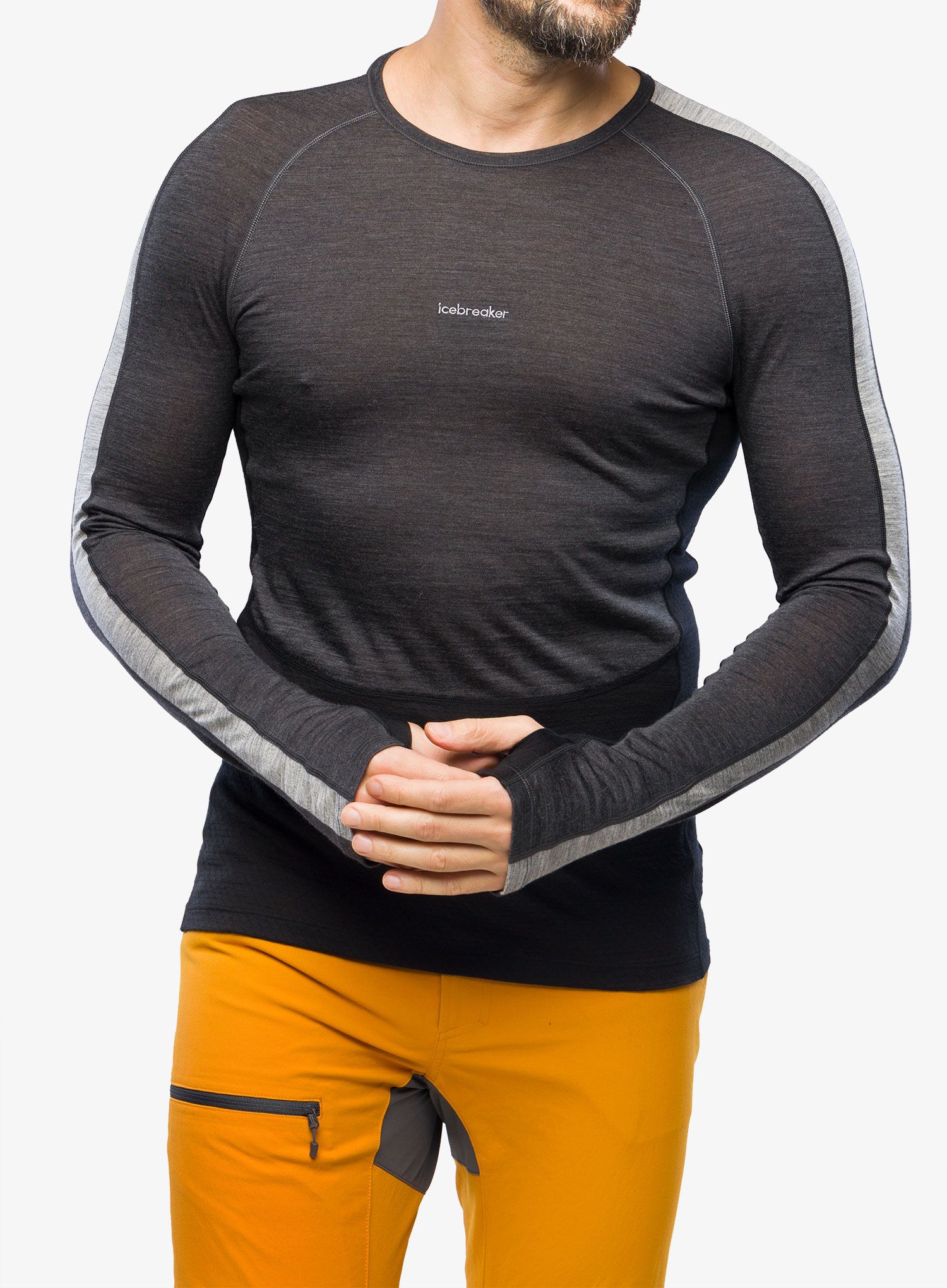 Termo flis jopa Icebreaker 125 ZoneKnit LS Crewe - jet/black