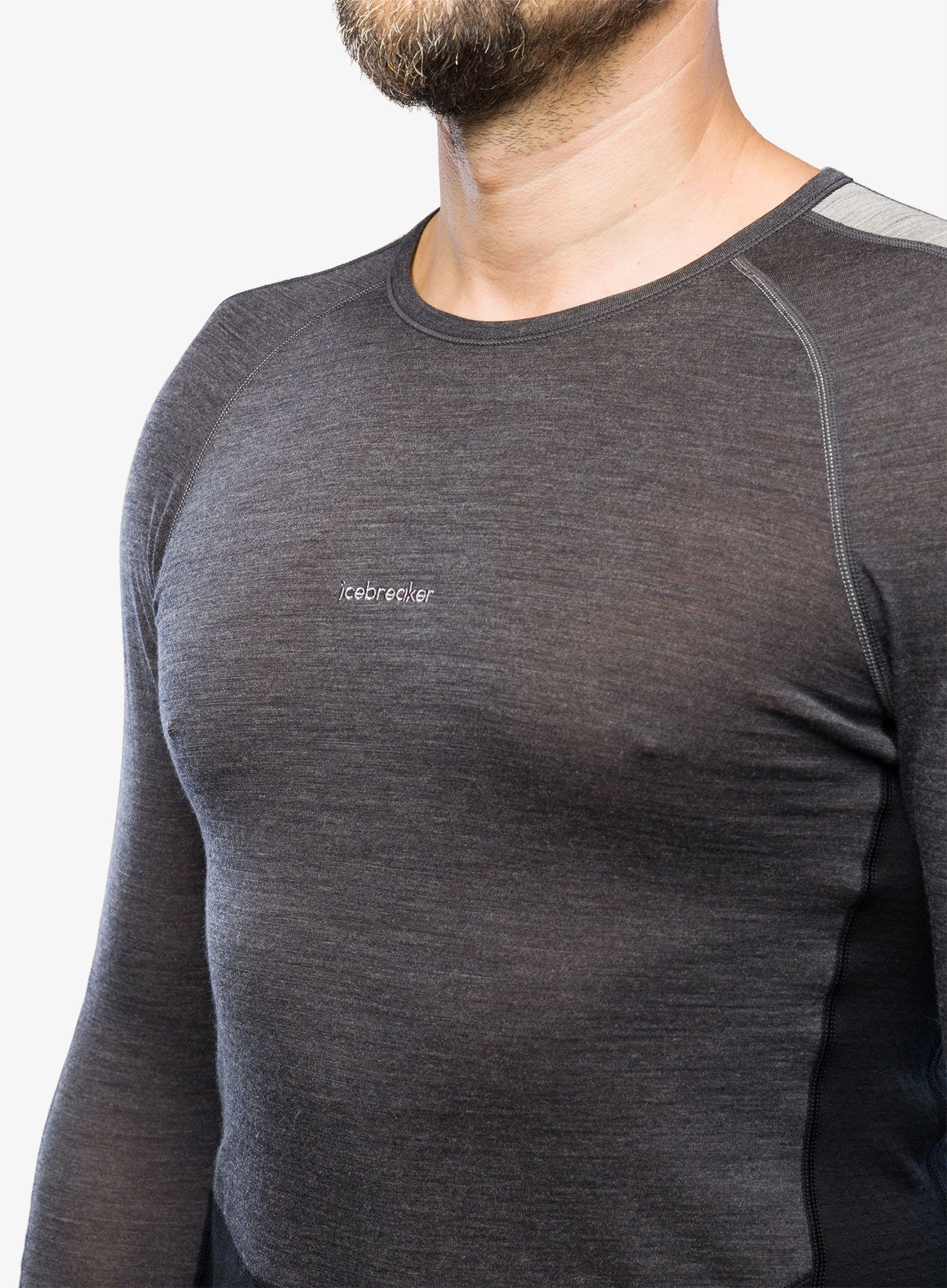 Termo flis jopa Icebreaker 125 ZoneKnit LS Crewe - jet/black