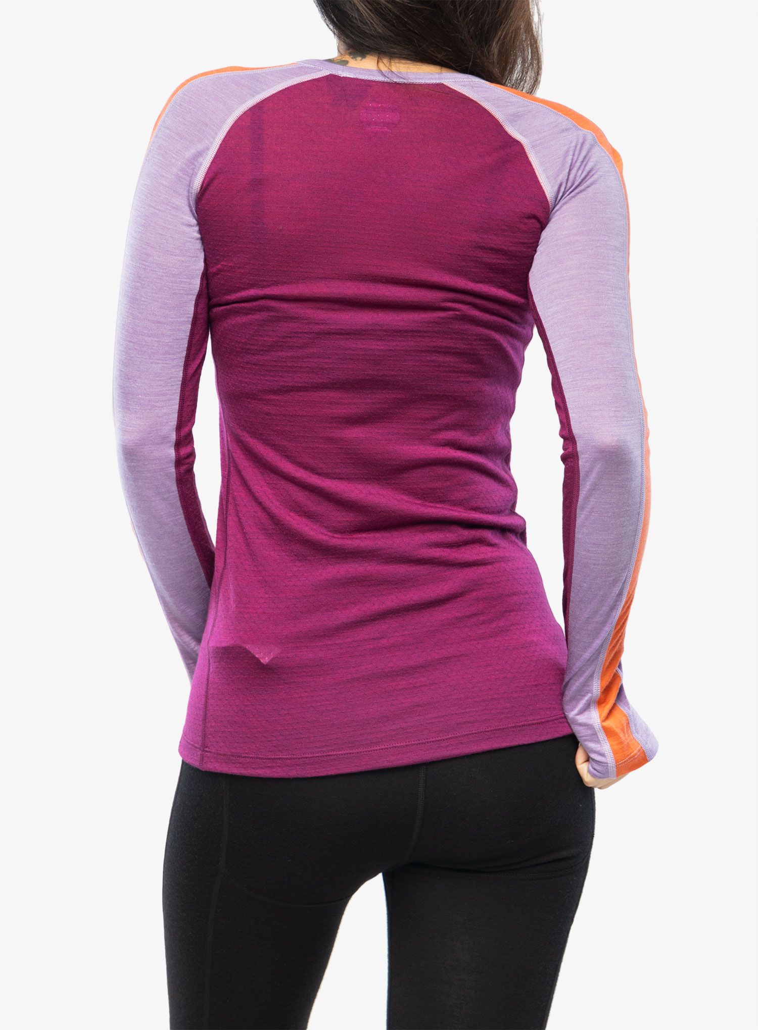 Ženska termo flis jopa Icebreaker 125 ZoneKnit LS Crewe - purple