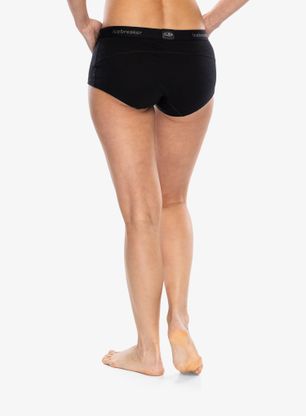 Ženske boksarice Icebreaker 200 Oasis Boy Shorts - black