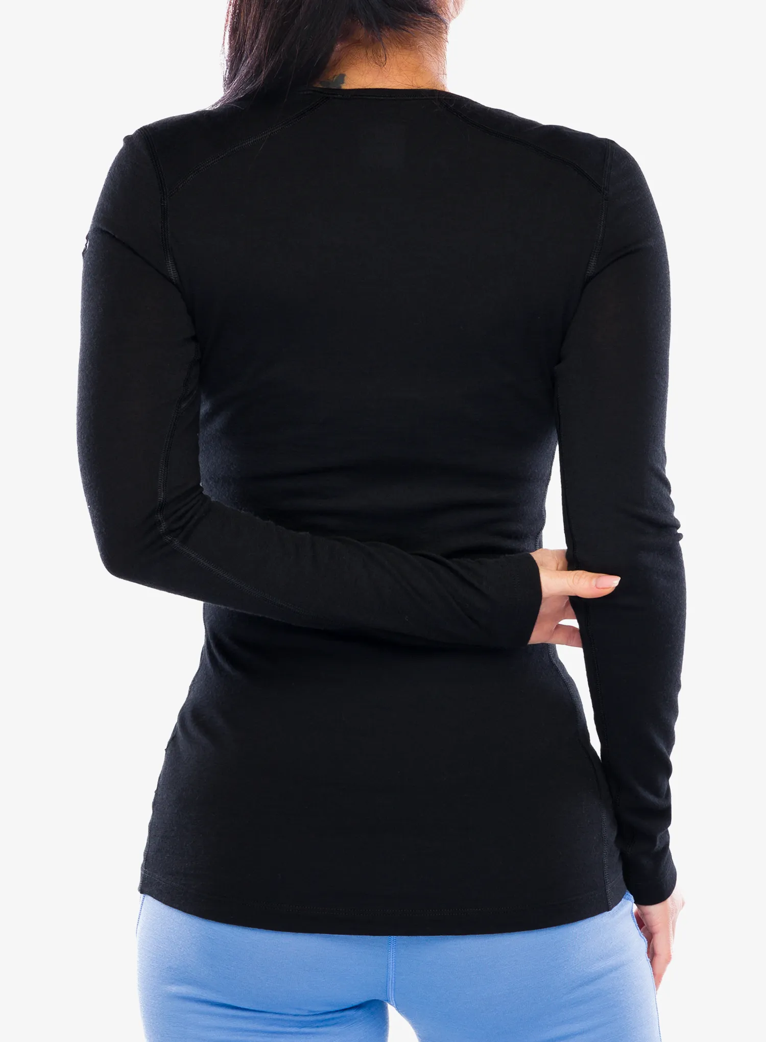 Ženska termo flis jopa Icebreaker 200 Oasis LS Scoop - black