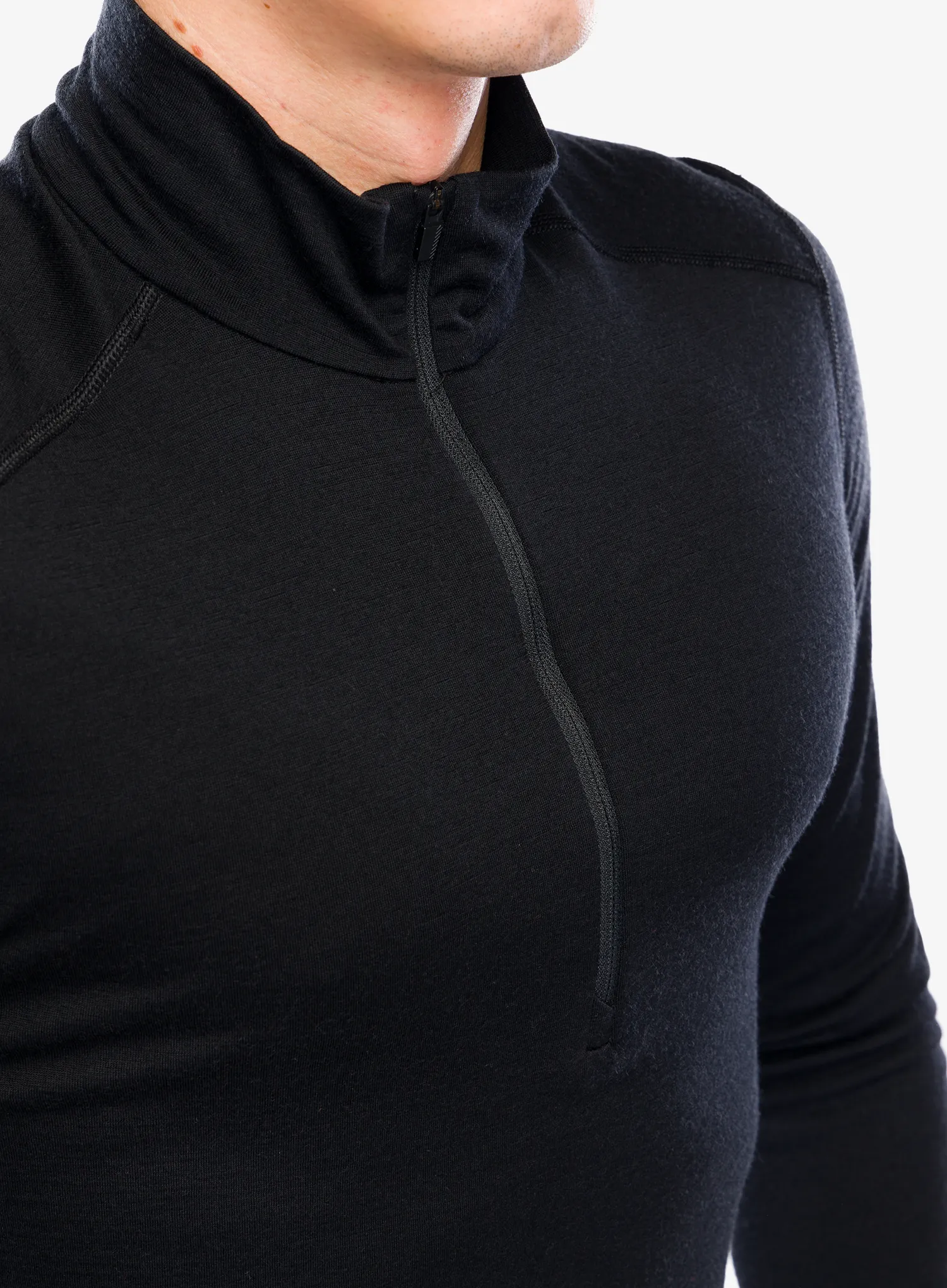 Termo flis jopa Icebreaker 200 Oasis L/S Half Zip - black