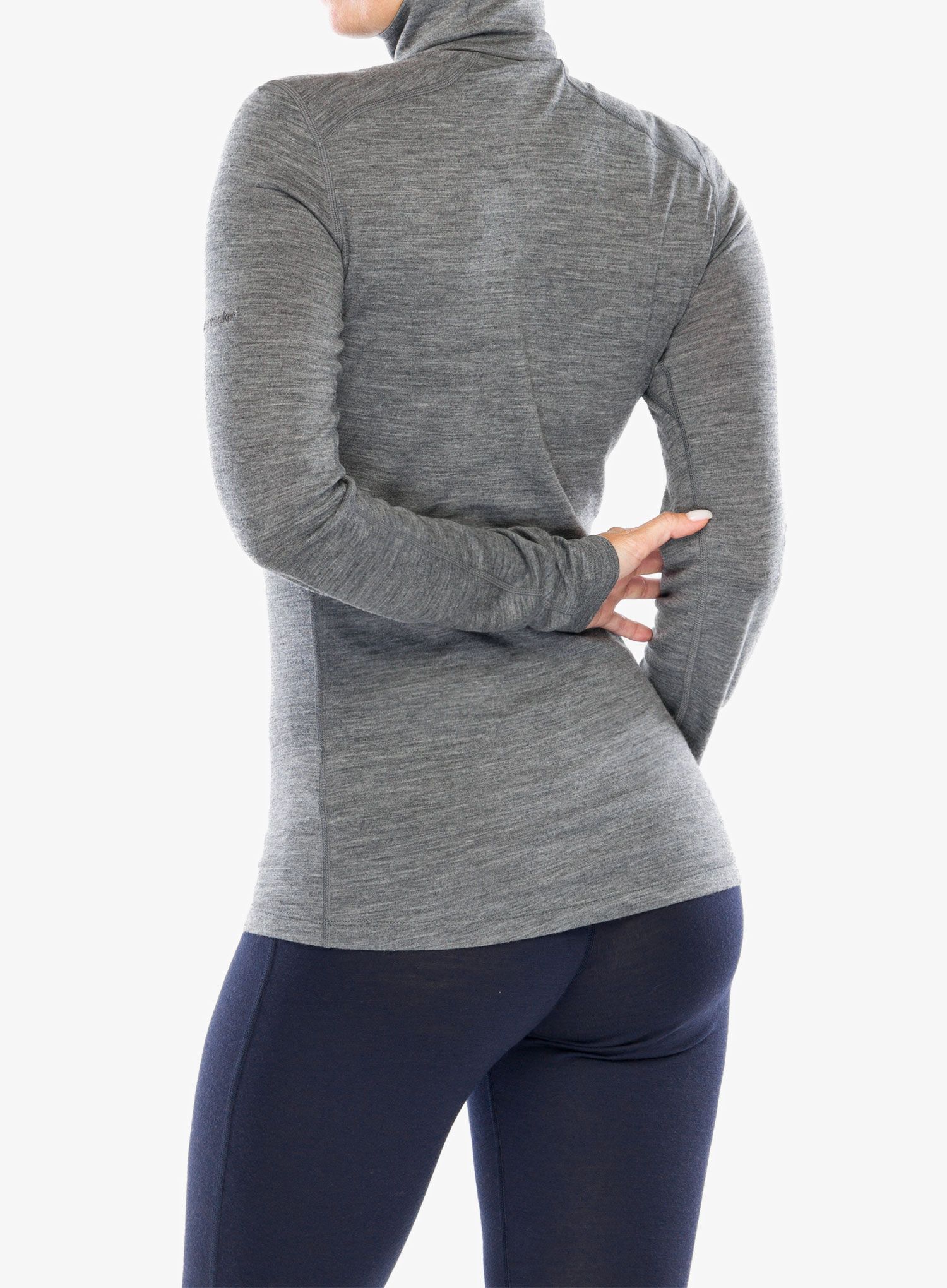 Ženska termo flis jopa Icebreaker 200 Oasis L/S Half Zip - gritstone hthr