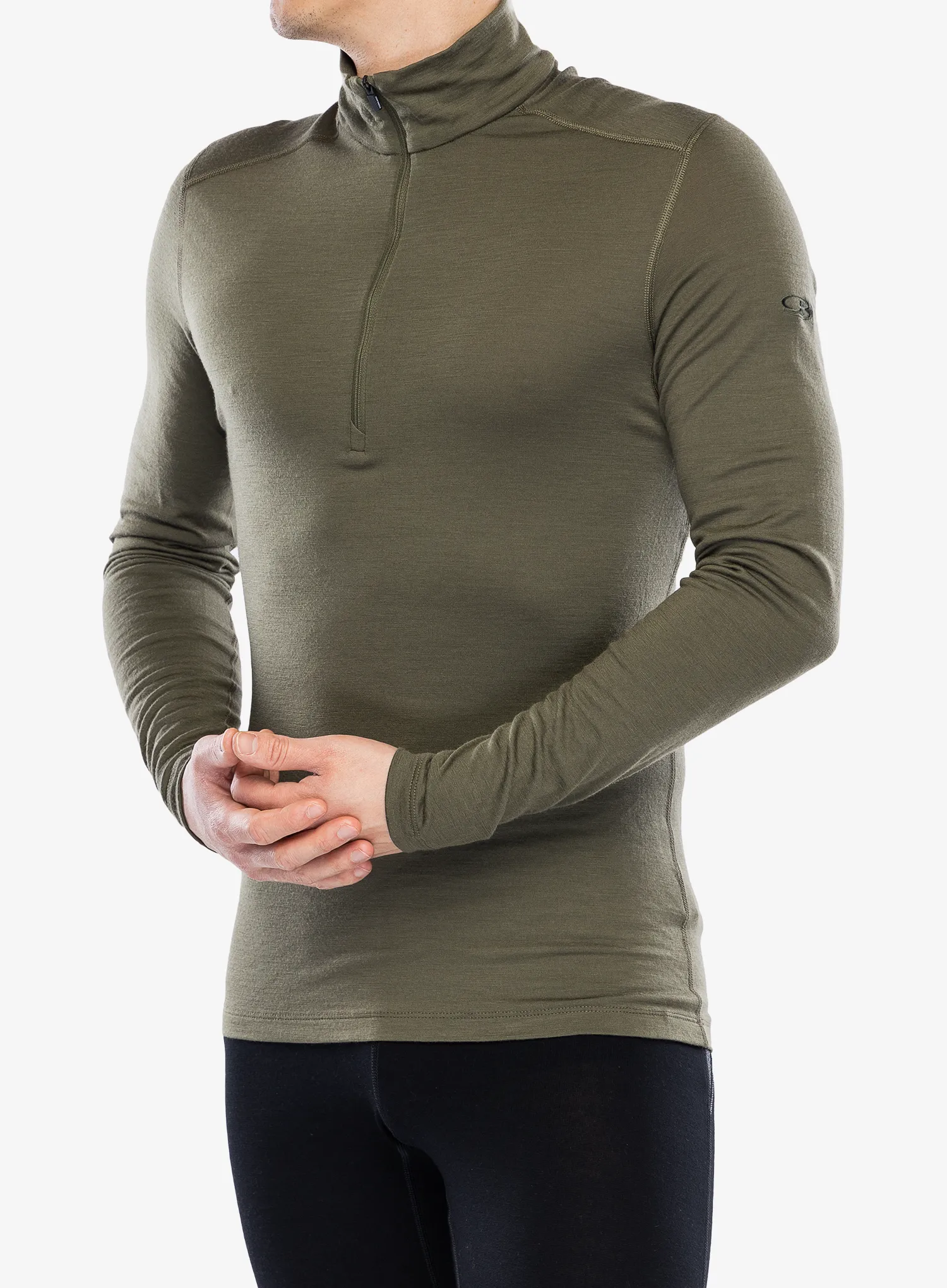 Termo flis jopa Icebreaker 200 Oasis L/S Half Zip - loden