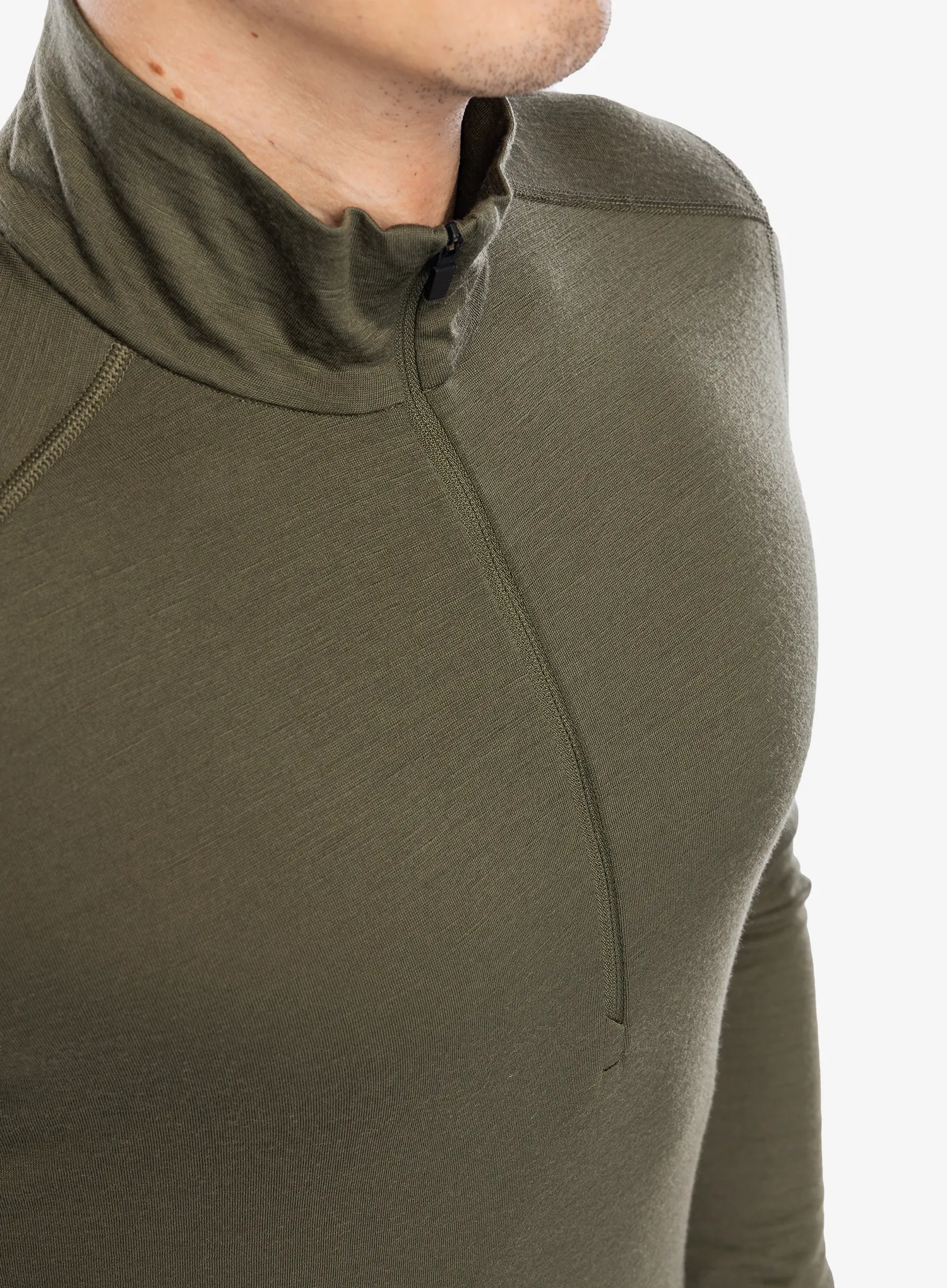 Termo flis jopa Icebreaker 200 Oasis L/S Half Zip - loden