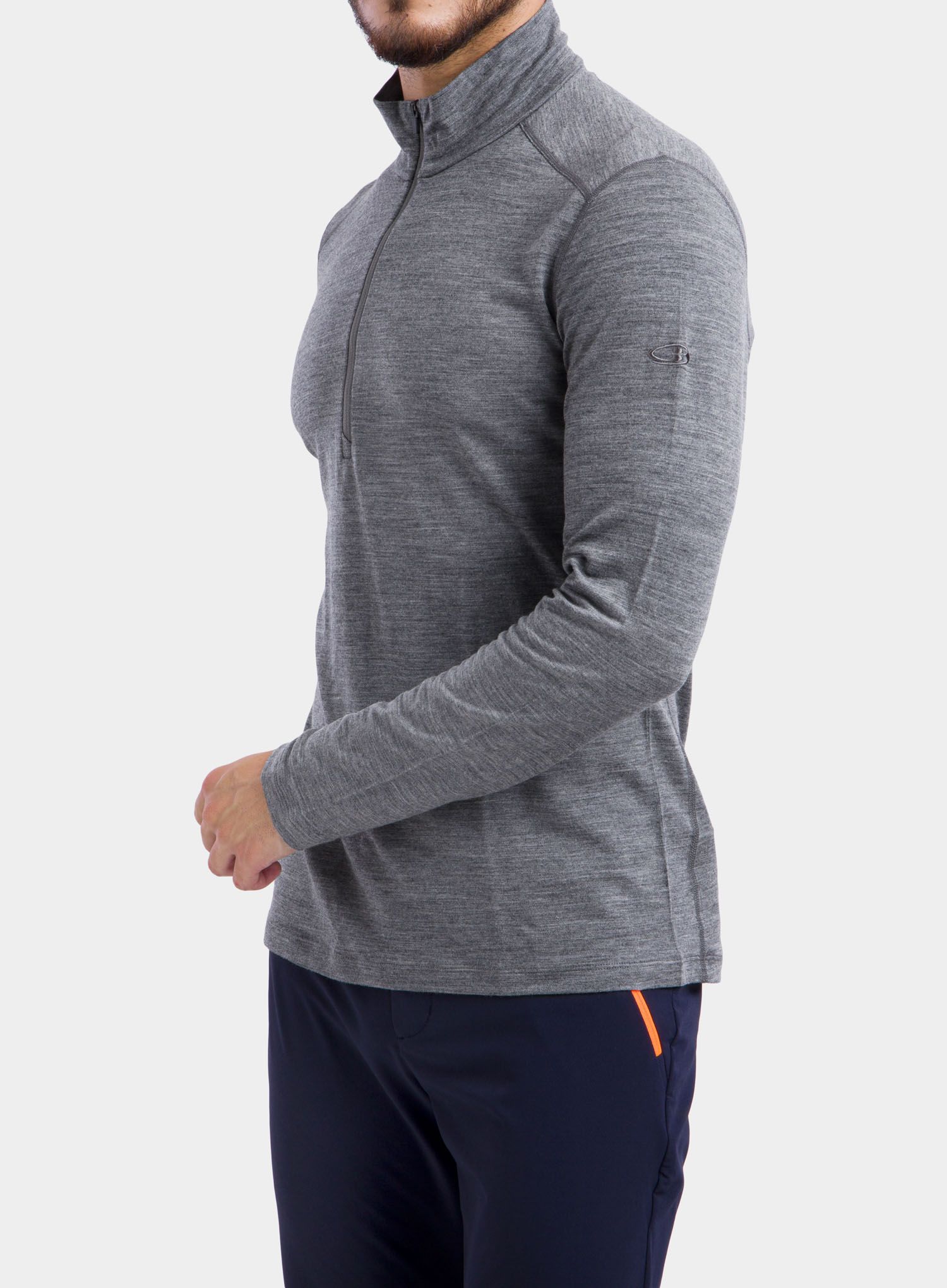 Termo flis jopa Icebreaker 200 Oasis L/S Half Zip - gritstone hthr