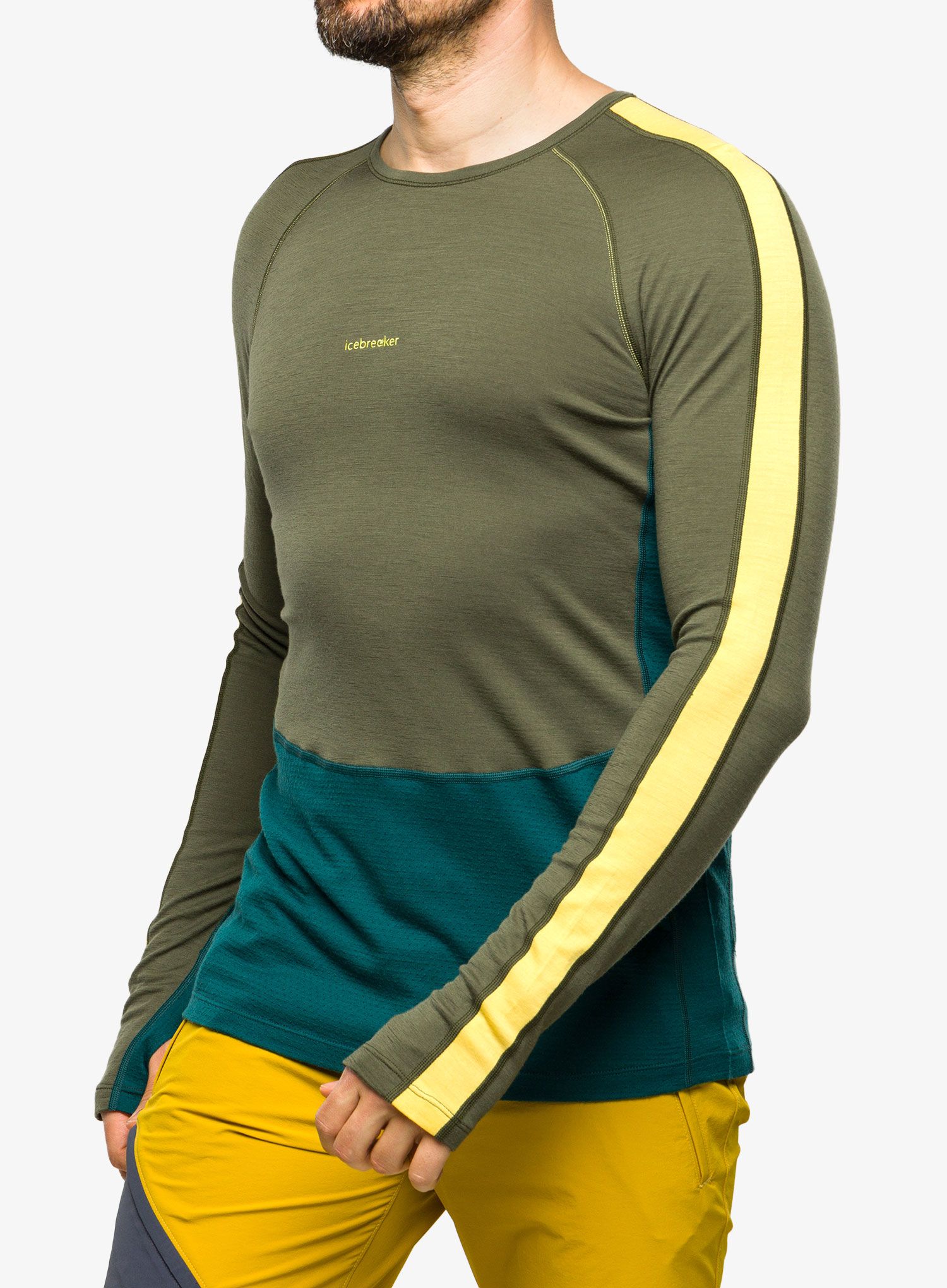 Termo flis jopa Icebreaker 200 ZoneKnit LS Crewe - green