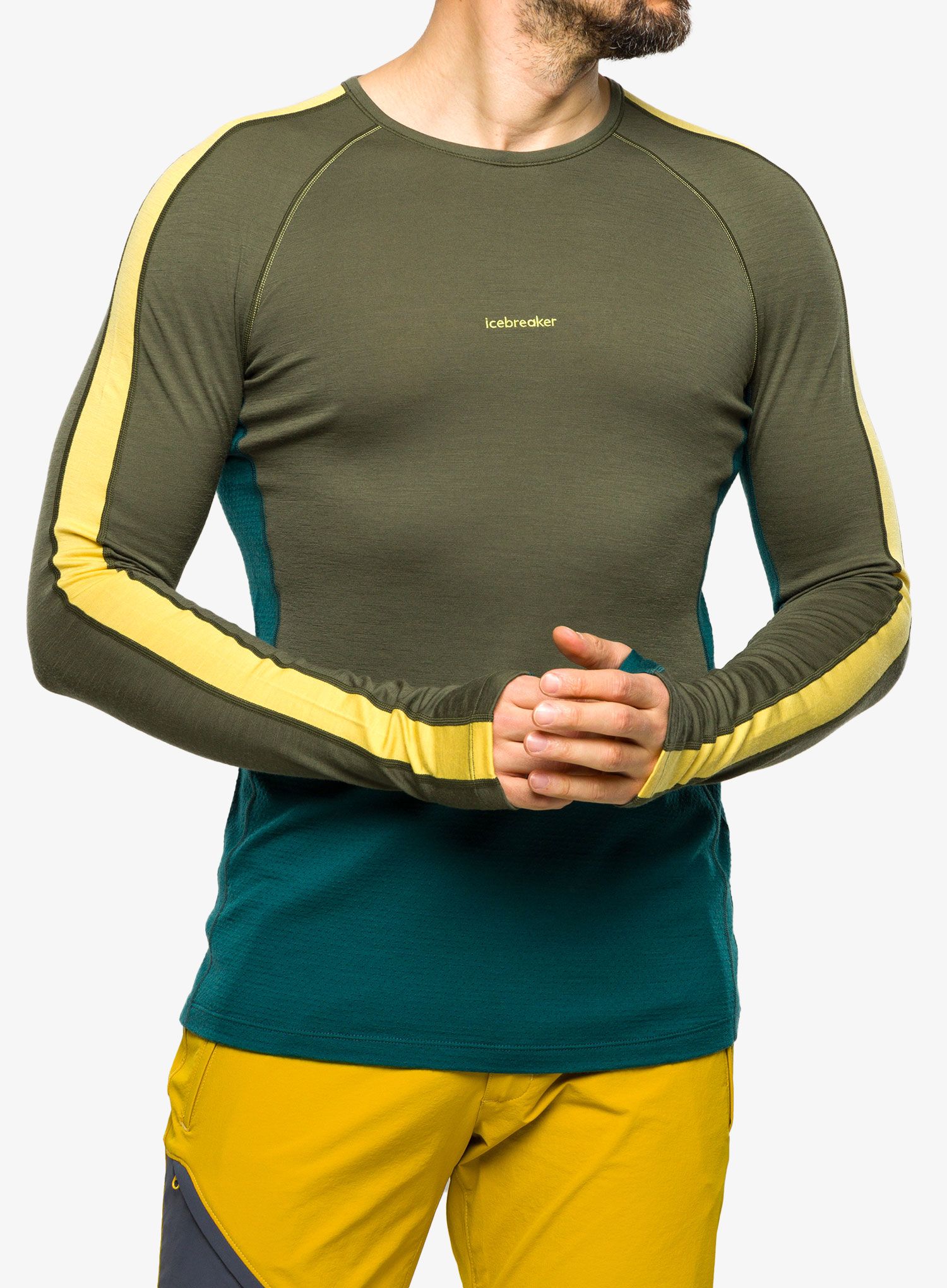 Termo flis jopa Icebreaker 200 ZoneKnit LS Crewe - green
