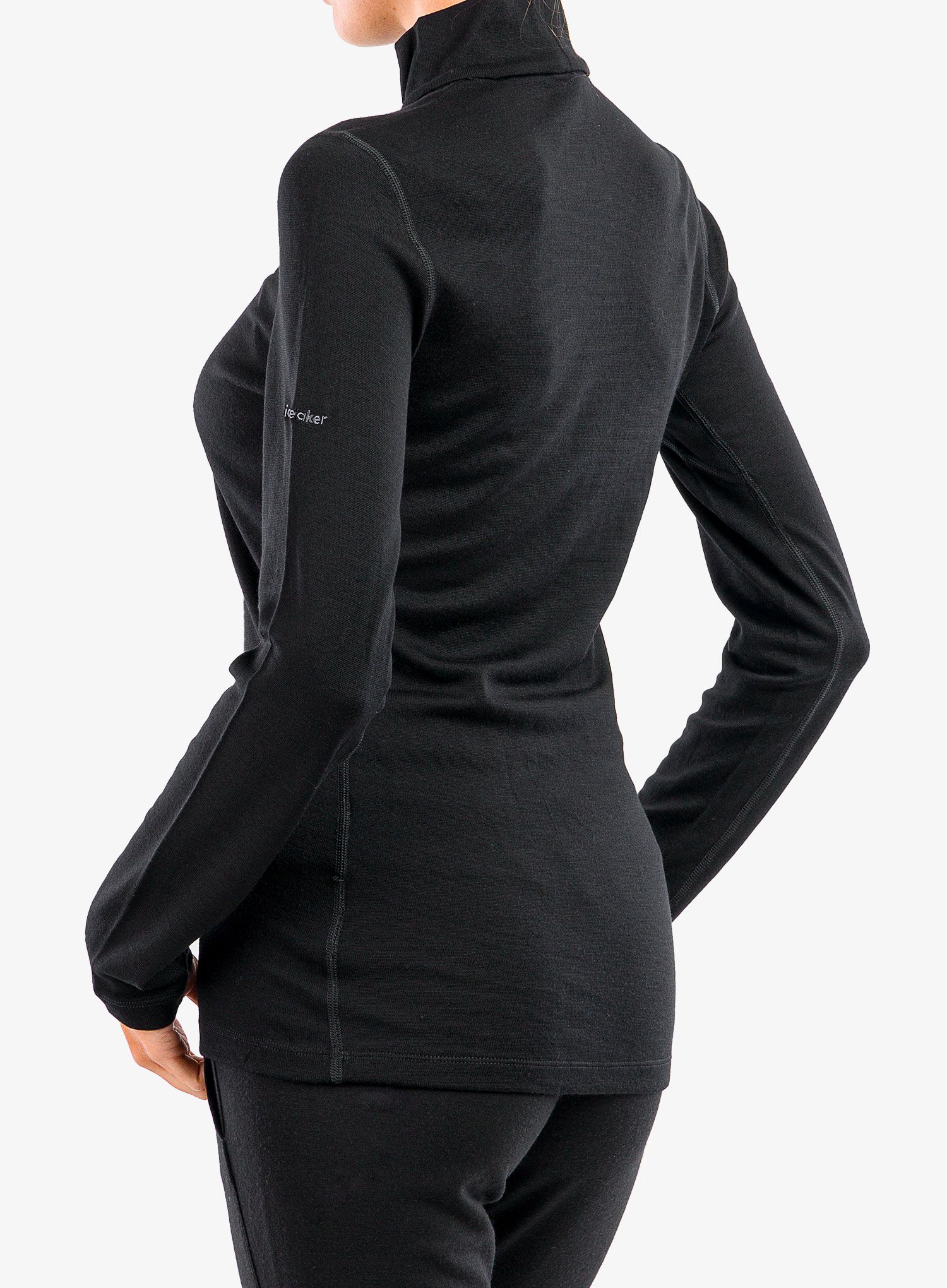 Ženska jopica Icebreaker 260 Tech LS Turtleneck - black